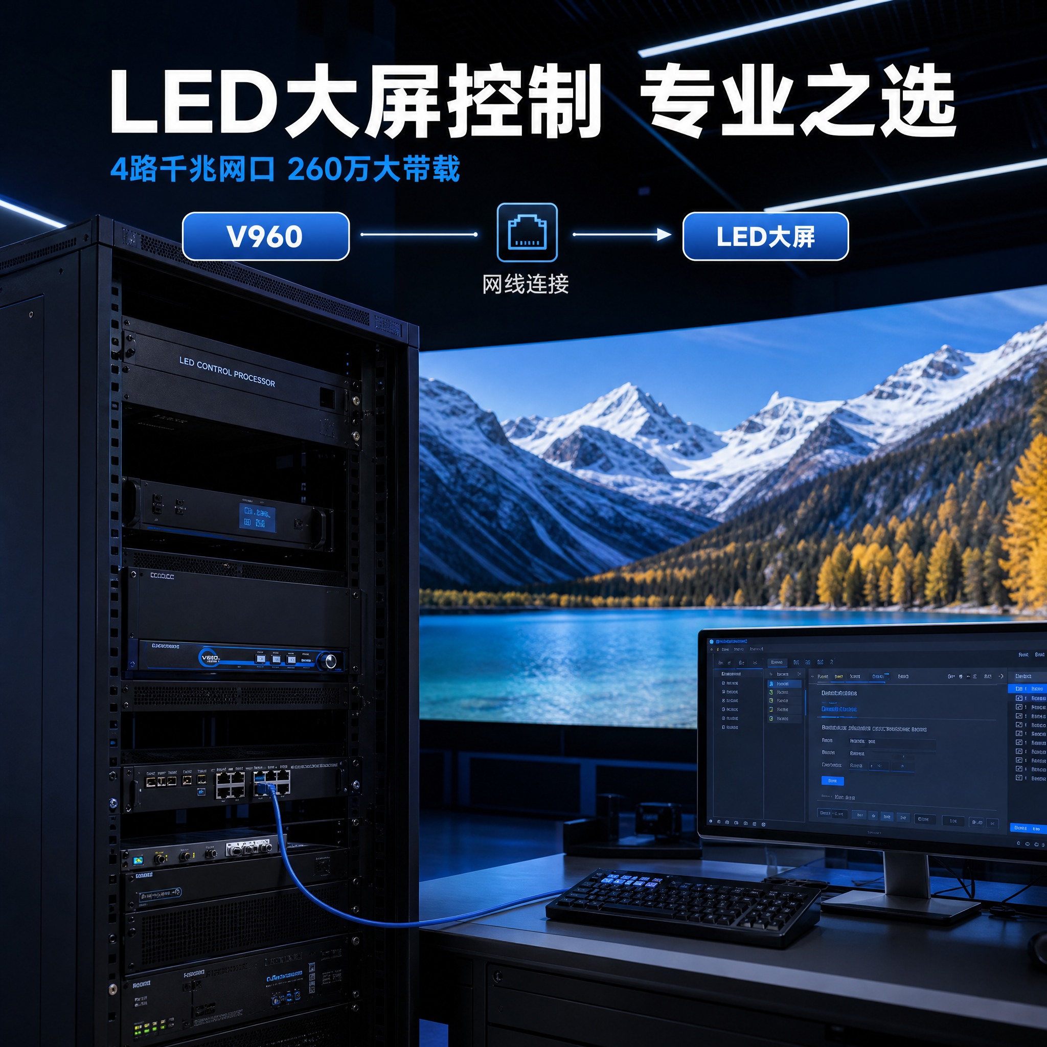 [主图-4] 真实使用场景，V960在LED控制室的实际应用场… - 图片创意预览