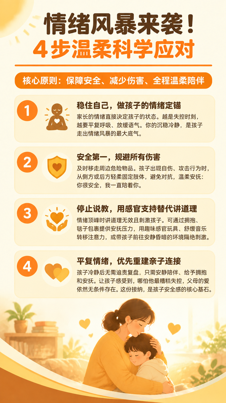 生成一张9:16竖版信息长图，温柔暖黄色调，扁平插画风格，延续… - 图片创意预览