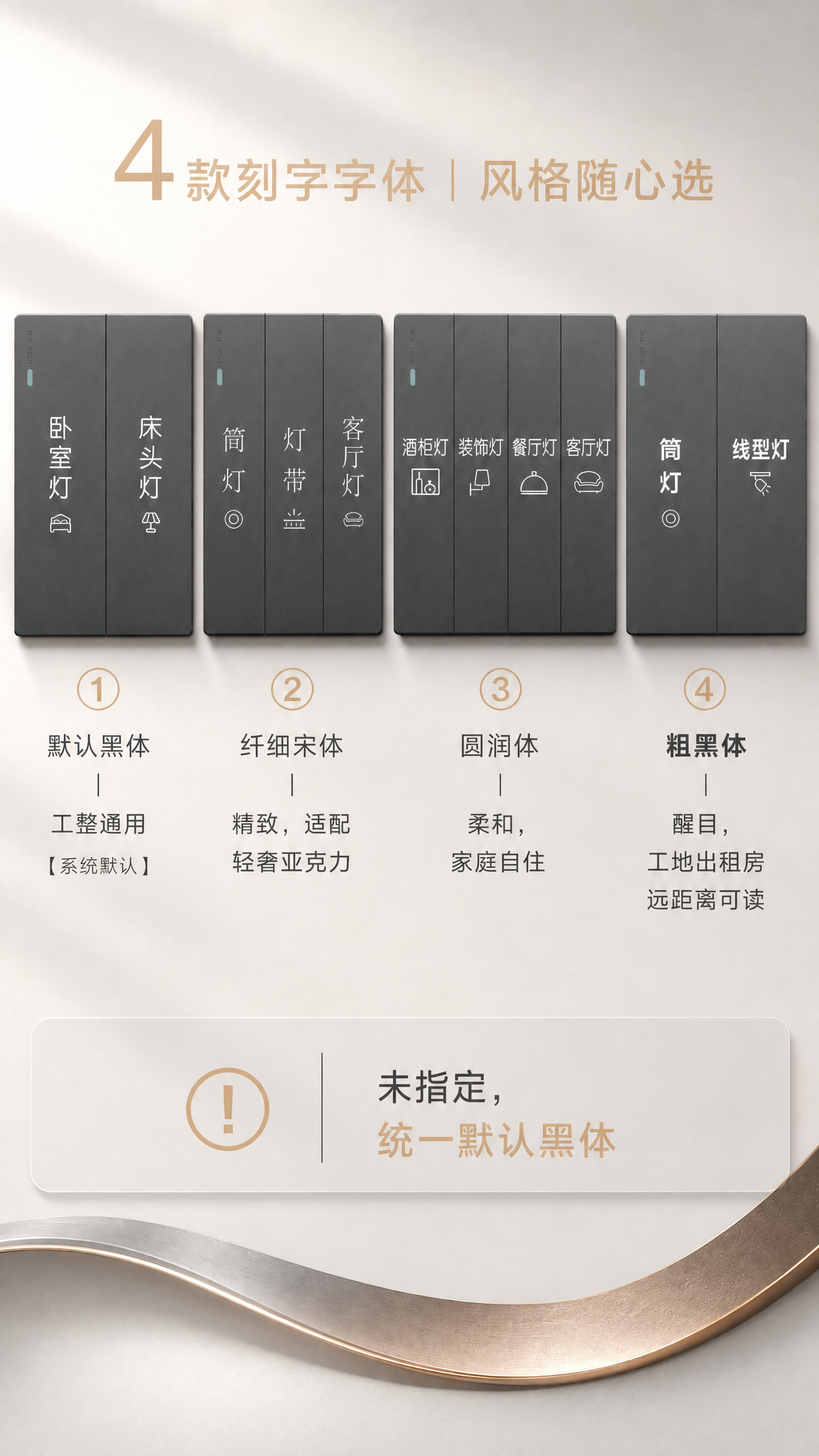 将这张开关面板海报的深色背景修改为浅色系背景，使用浅灰色渐变背… - 图片创意预览