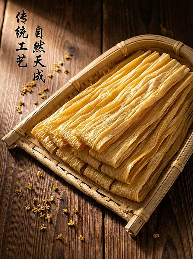 我卖的产品产品是广西手工滚浆腐竹，请帮我设计十张主图高级一些
