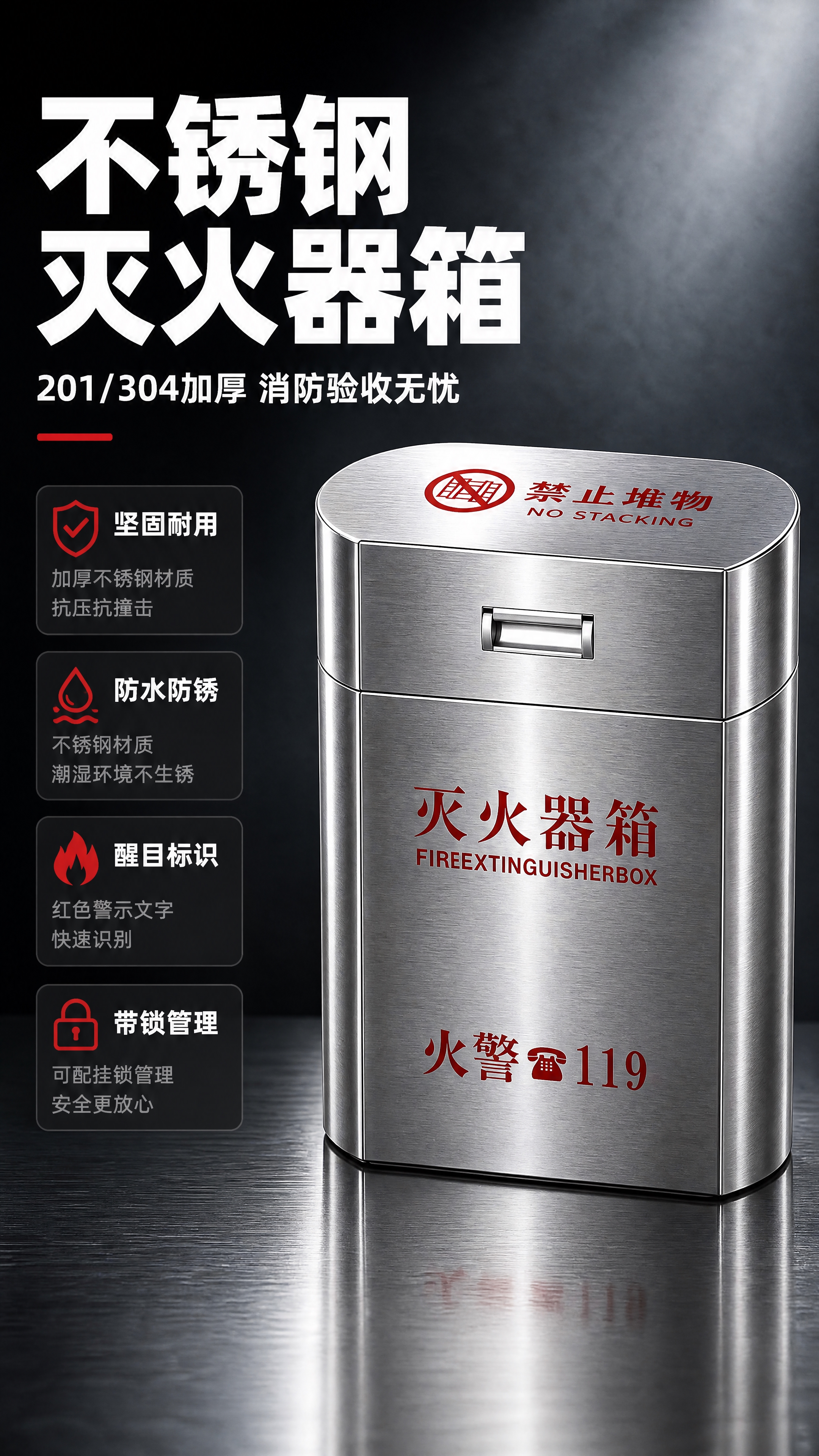 [商品] 使用【图3】【图6】不锈钢灭火器箱；保留箱体椭圆圆弧… - 图片创意预览