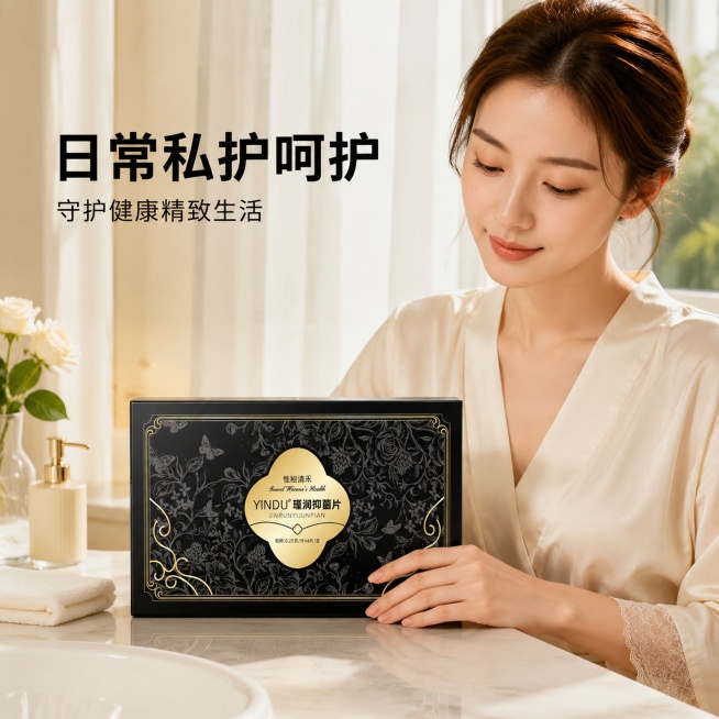 「图片1」，生成一套主图（5张），商品名称是惟秘清禾紧致抑菌片，卖点是轻奢浴室台面场景，米白色大理石台面，简约 ins 风浴室，阳光窗边柔光，摆放女性私密抑菌紧致片礼盒，搭配浅色系干花、纯棉毛巾、玻璃预览效果