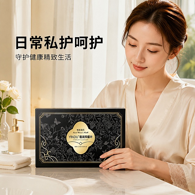 「图片1」，生成一套主图（5张），商品名称是惟秘清禾紧致抑菌片，卖点是轻奢浴室台面场景，米白色大理石台面，简约 ins 风浴室，阳光窗边柔光，摆放女性私密抑菌紧致片礼盒，搭配浅色系干花、纯棉毛巾、玻璃水杯，整体温柔治愈，干净卫生，暖调自然光，写实高清实拍，高级居家护肤氛围，色调柔和淡雅，黑色主色调，突出天然草本成分质感，精致女性日常私护，构图层次高级，电商海报主图，光影细腻，画质超清，无低俗画面，健康护理理念，风格是家居治愈风，适配抖音平台，主图比例为1:1