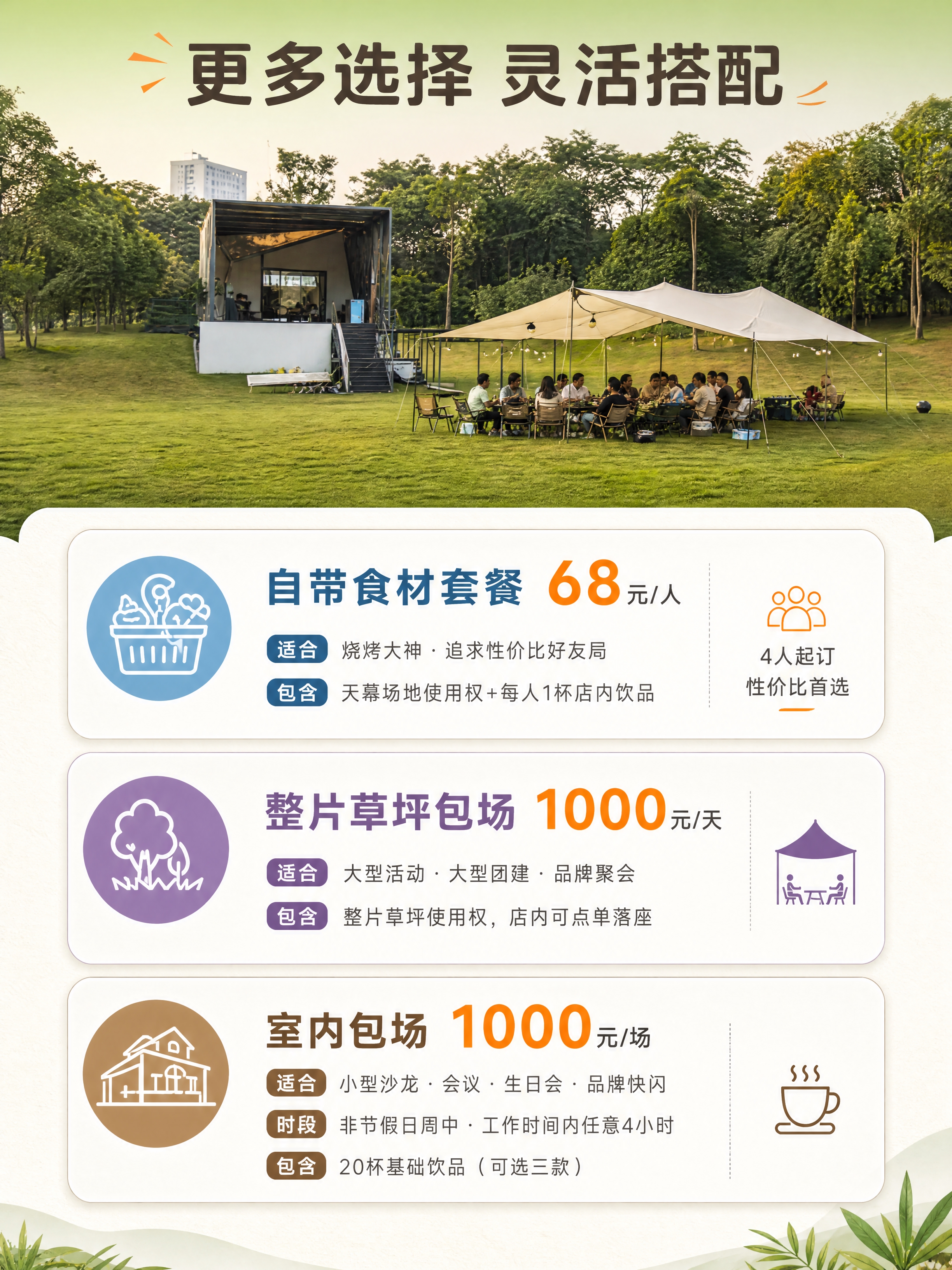 [商品] 使用【图3】河边草坪环境实拍图作为包场场景氛围参考；… - 图片创意预览
