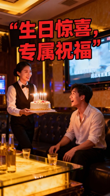 我们是做商务娱乐KTV的，生成50张商务KTV的图文，图文不要带二维码、联系方式、地址，图片可以加一点文案进去，能吸引客户的文案预览效果