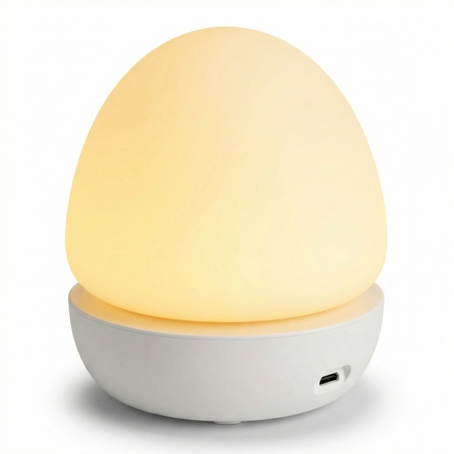 （一）亚马逊主图（白底主图，1 张）
提示词（Prompt）
plaintext
Product photography for Amazon US, egg-shaped soft glow bed预览效果