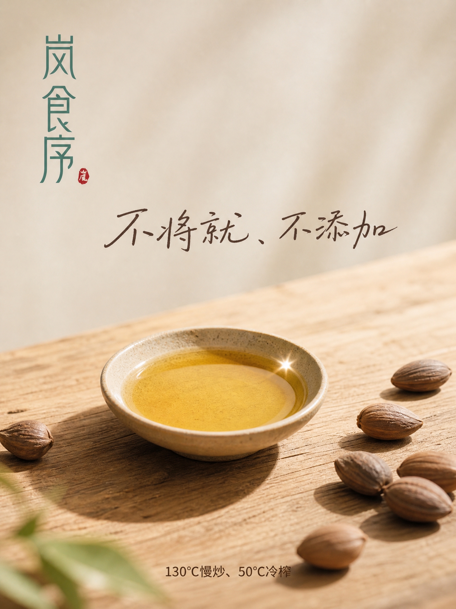 极简材质摄影风格，质朴的原木桌面上，放置着一只粗陶小碟，碟中盛… - 图片创意预览
