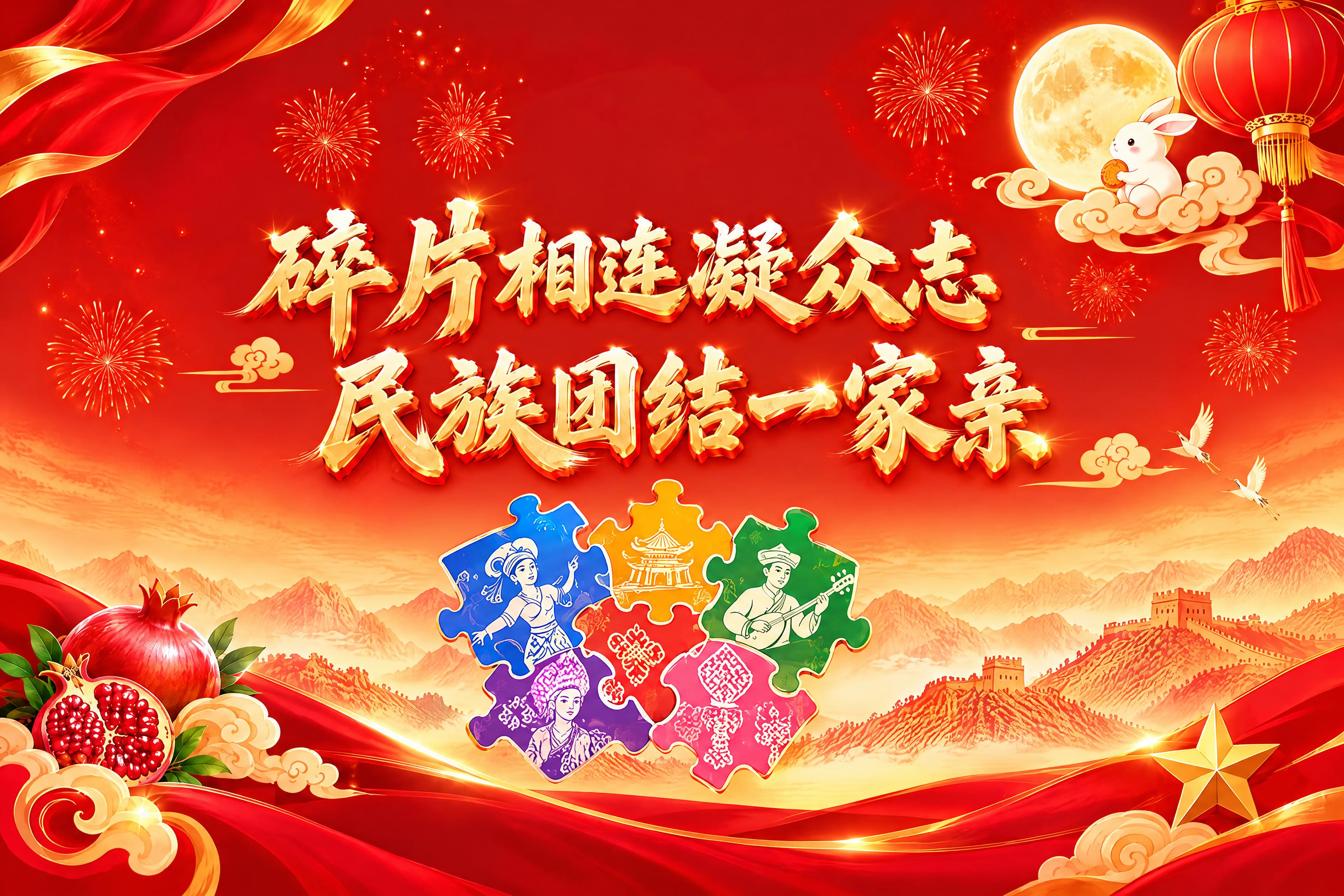 编辑图片：1.左上角只保留飘扬的红色丝绸飘带，去掉其他装饰元素… - 图片创意预览