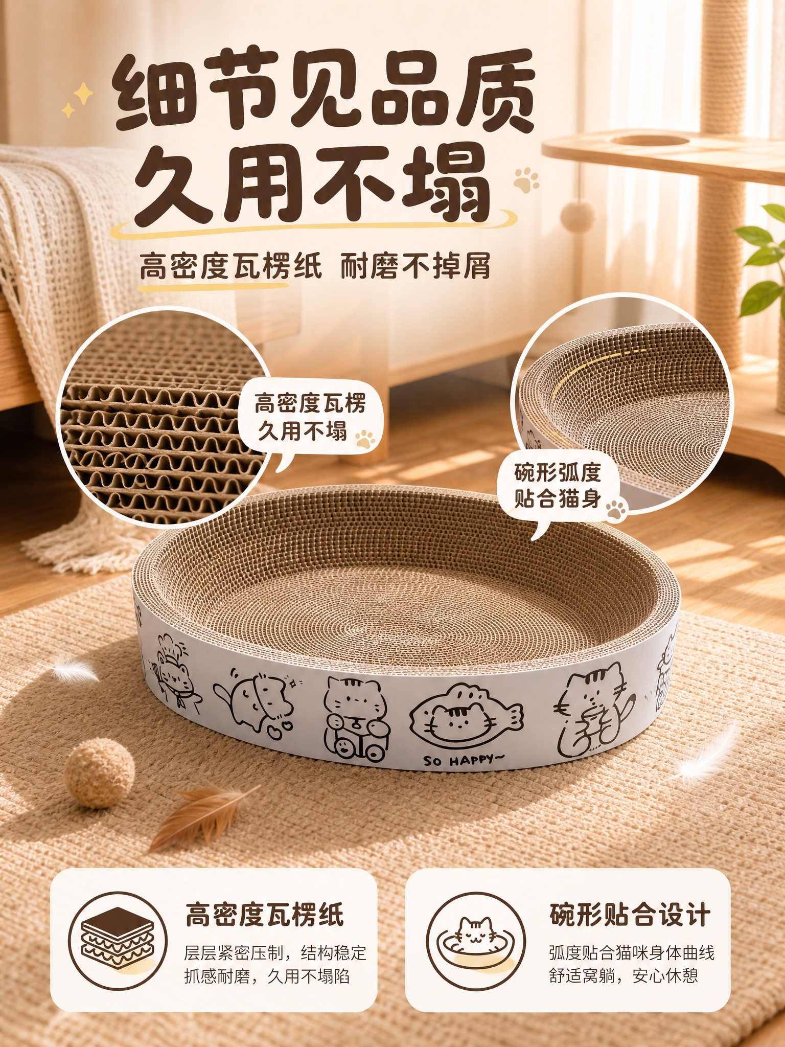 电商详情页第1张-细节展示，3:4竖版。参考图一日系治愈风格：… - 图片创意预览
