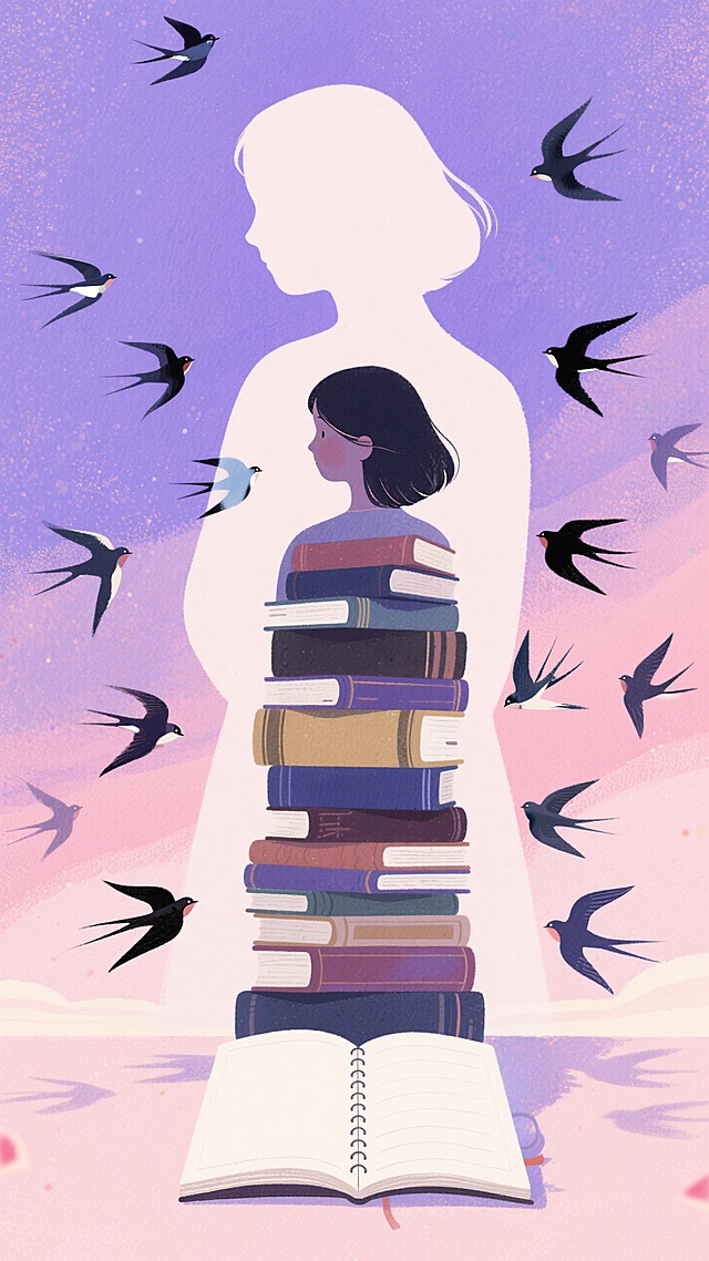 老师 书本 你当像鸟飞向你的山