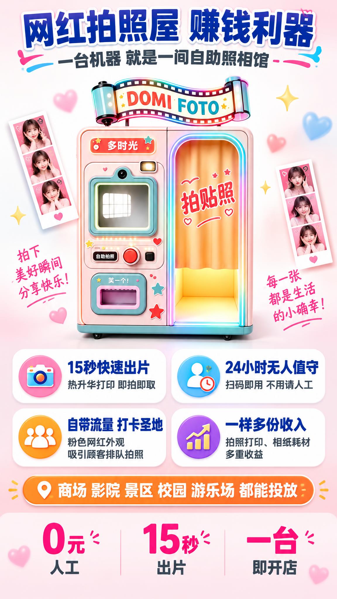 [详情页-1 网红拍照屋 赚钱利器] 自助拍照打印一体机创业商… - 图片创意预览