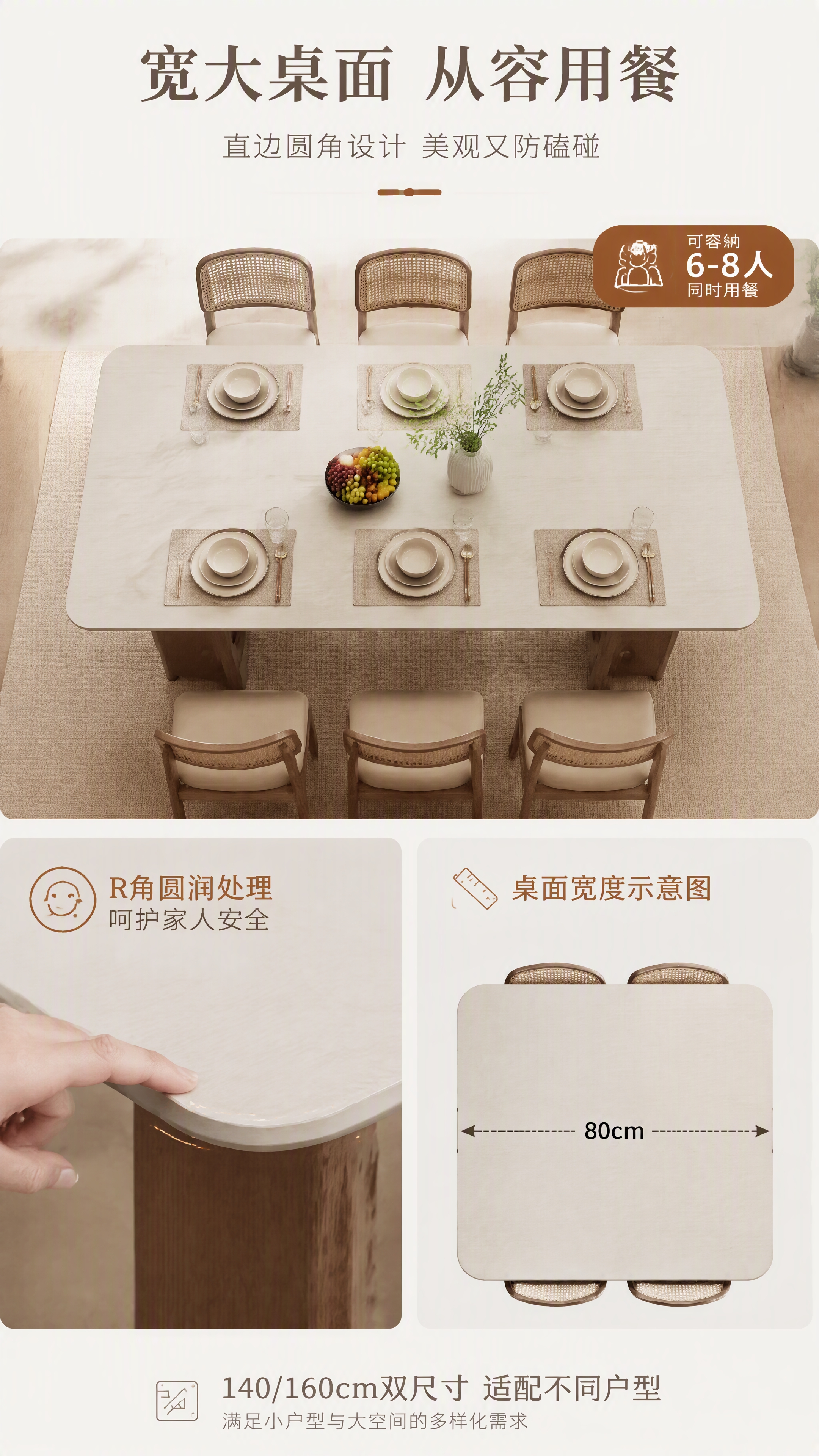 [第6张] 桌面尺度与圆角细节利益展示页。本张使用【图1】作为… - 图片创意预览