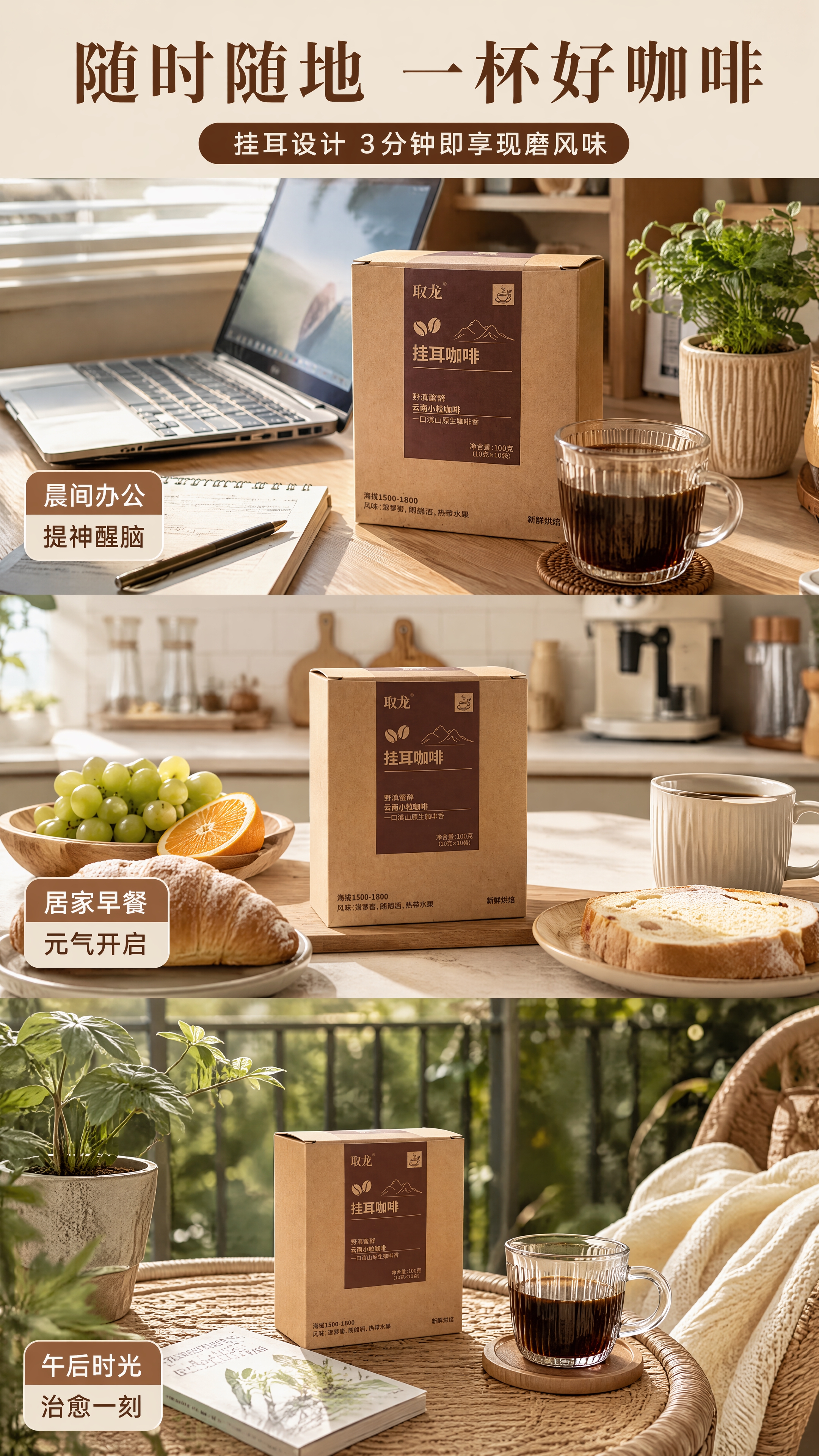 [第4张] 场景种草-办公/居家/下午茶多场景竖拼。本张使用【… - 图片创意预览