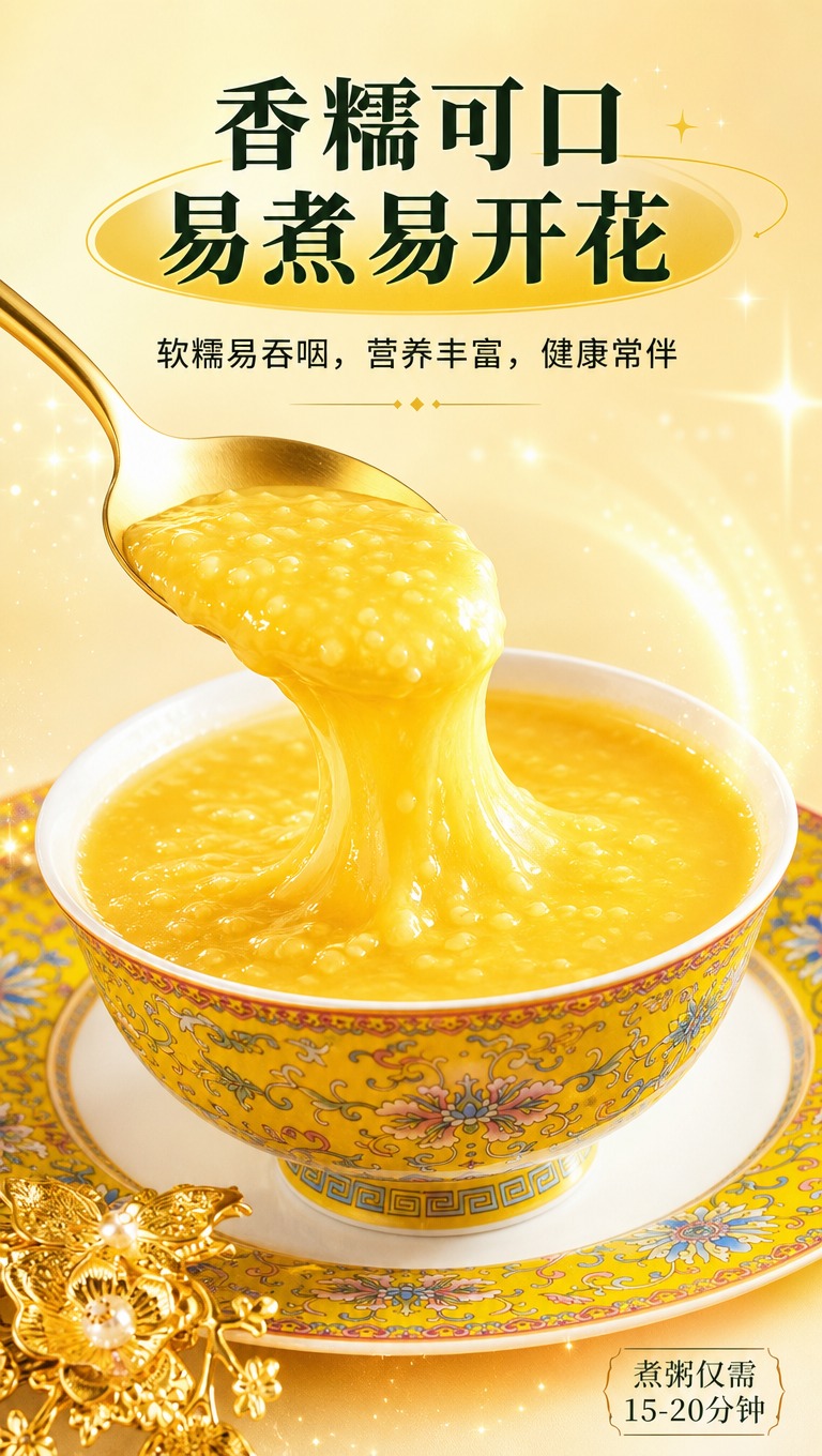 [商品] 使用【图8】小米粥金勺舀起动感图；保留小米粥金黄色泽… - 图片创意预览