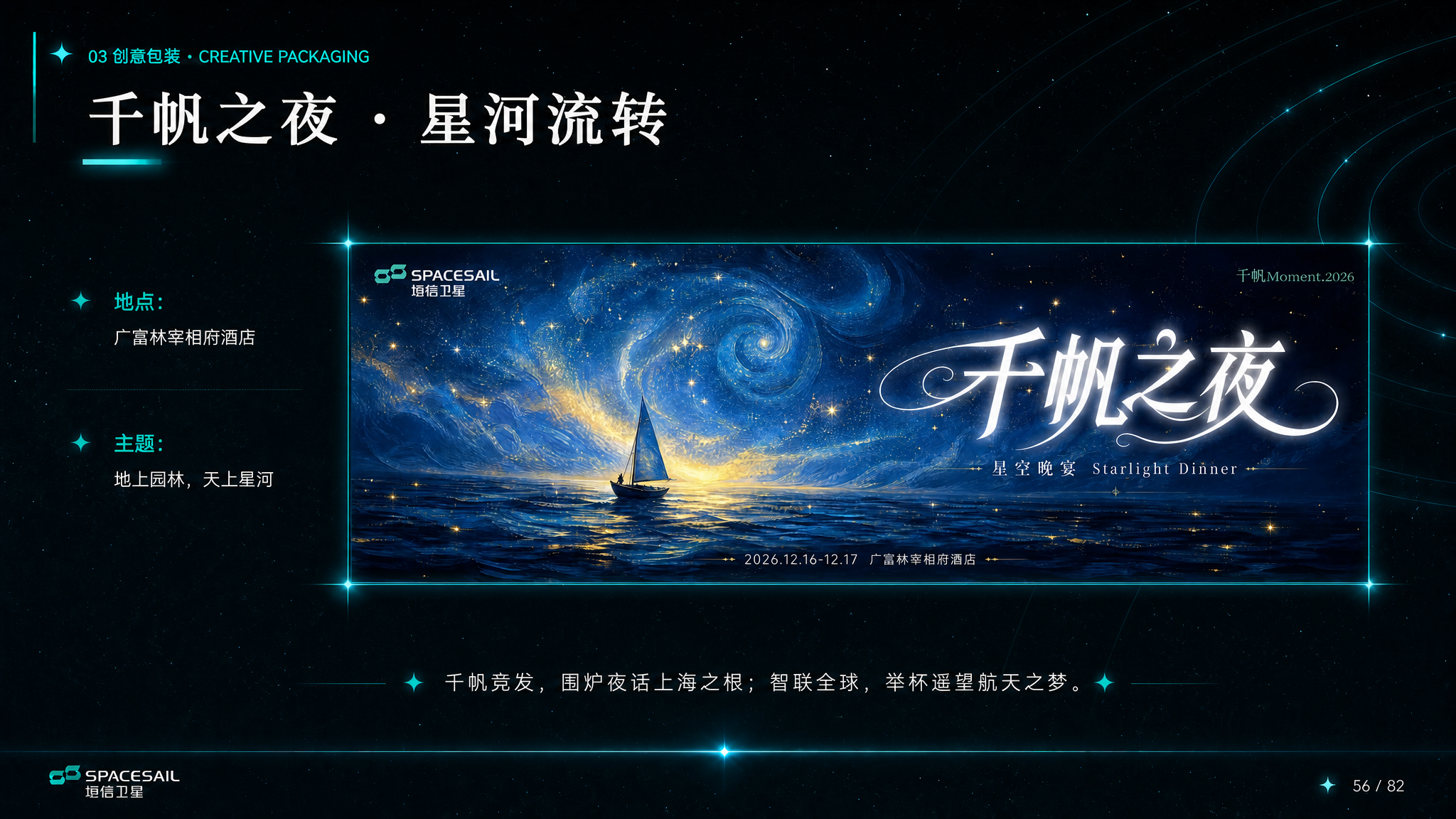 按照参考图1星环舞台页面的排版风格，美化'千帆之夜·星河流转'… - 图片创意预览