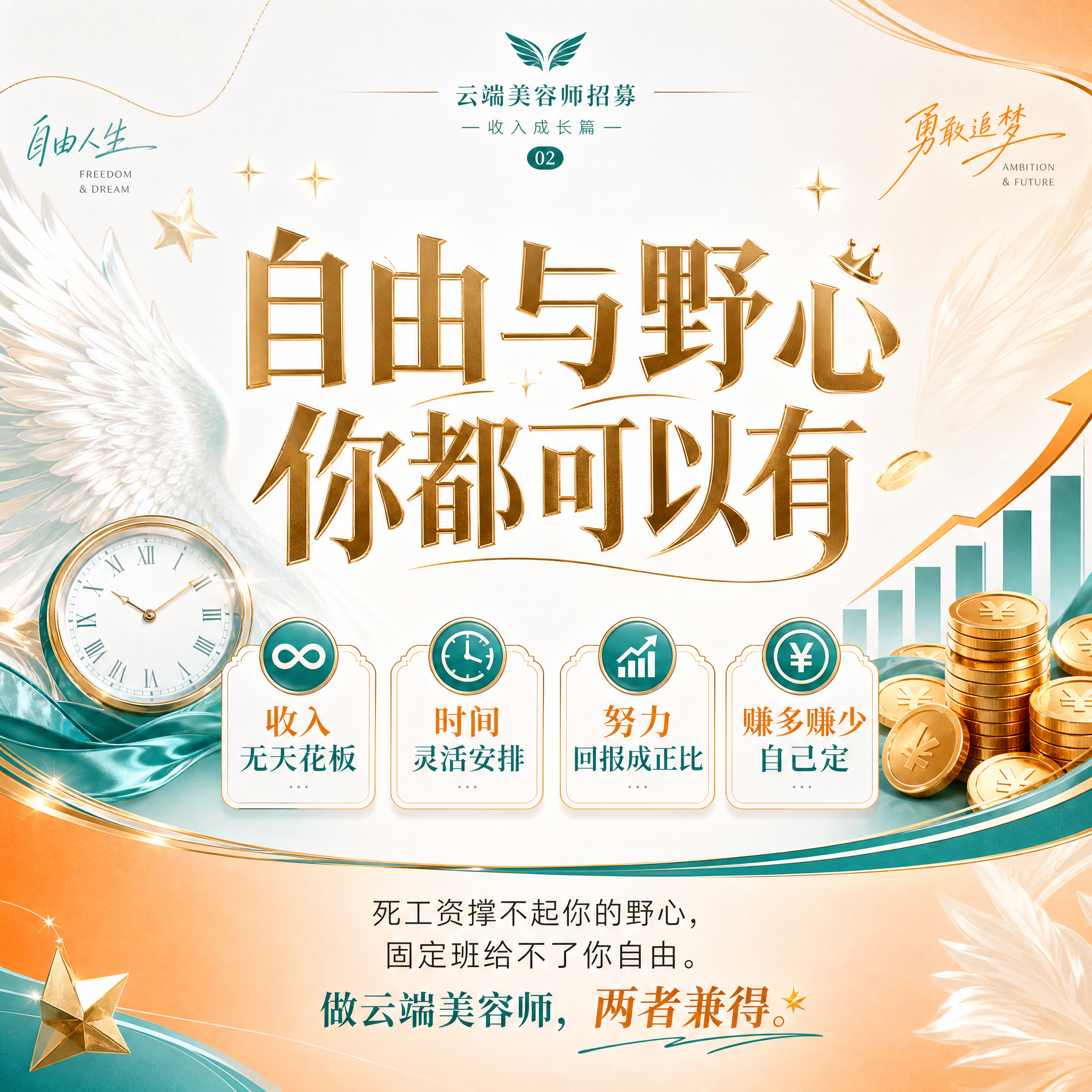 轻奢美业风朋友圈正方形图，1:1比例，爱马仕橙+松石绿+白色配… - 图片创意预览