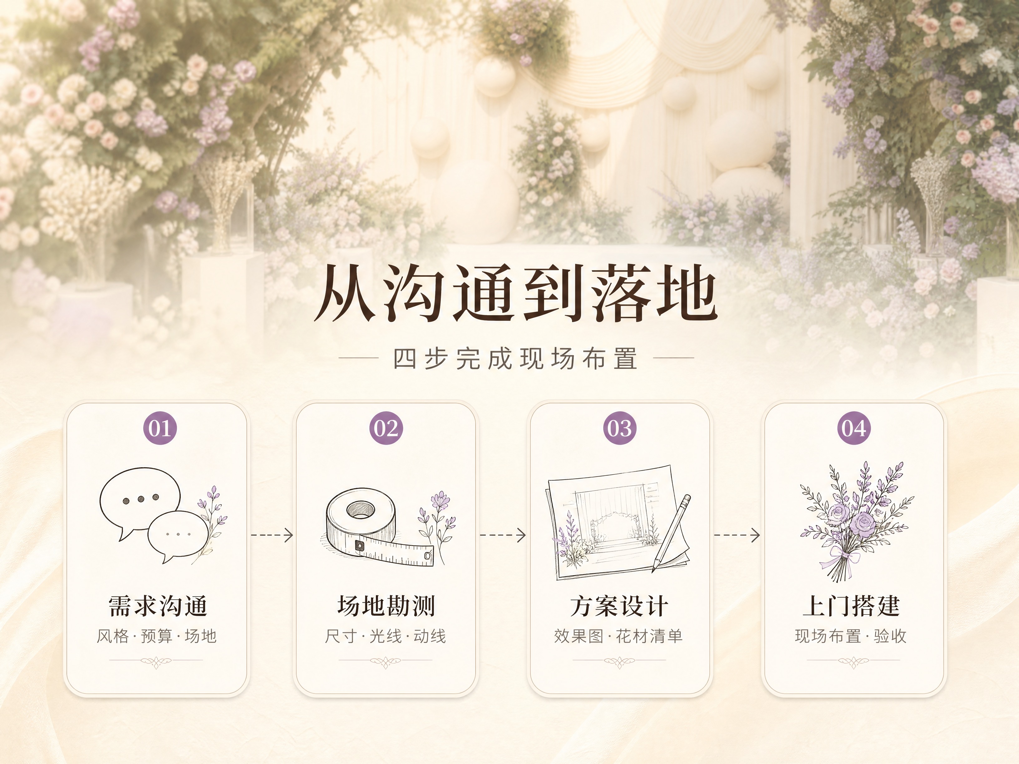 [商品] 使用【图1】真实户外婚礼仪式区布置场景作为背景氛围层… - 图片创意预览