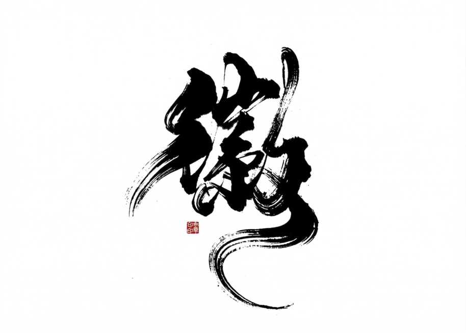 将图片的黑白两色进行互换，文字变成黑色，背景变成白色，保留右下角的红色印章预览效果