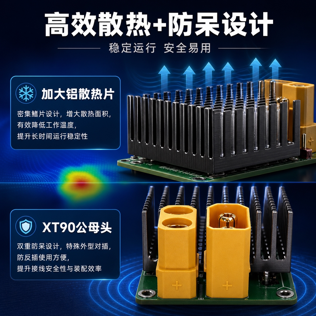 [商品] 使用【图7】XT90公母头侧面图和【图1】带散热片的… - 图片创意预览