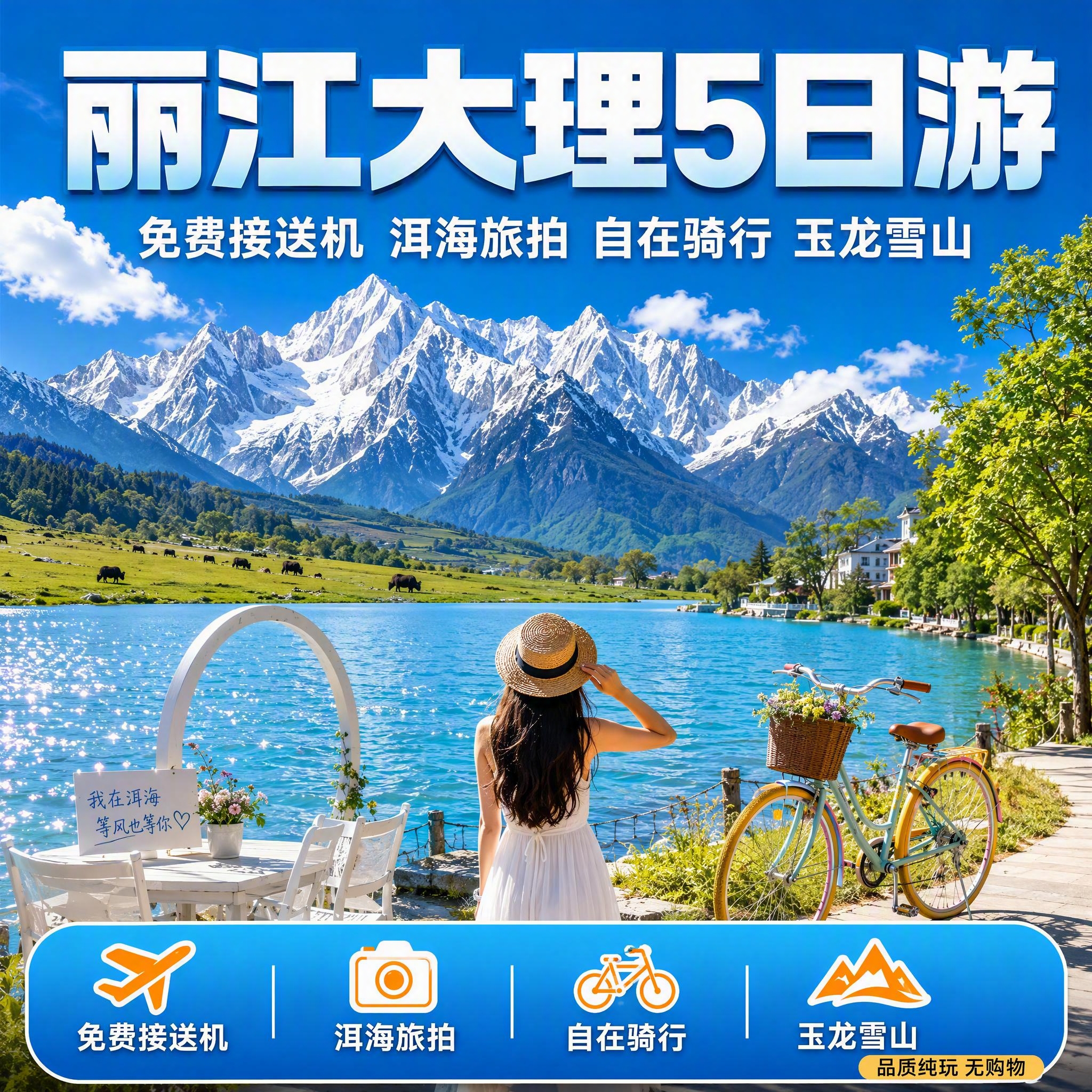 [单张主图] 丽江大理5日游旅行产品淘宝首图，爆款促销感路线，… - 图片创意预览