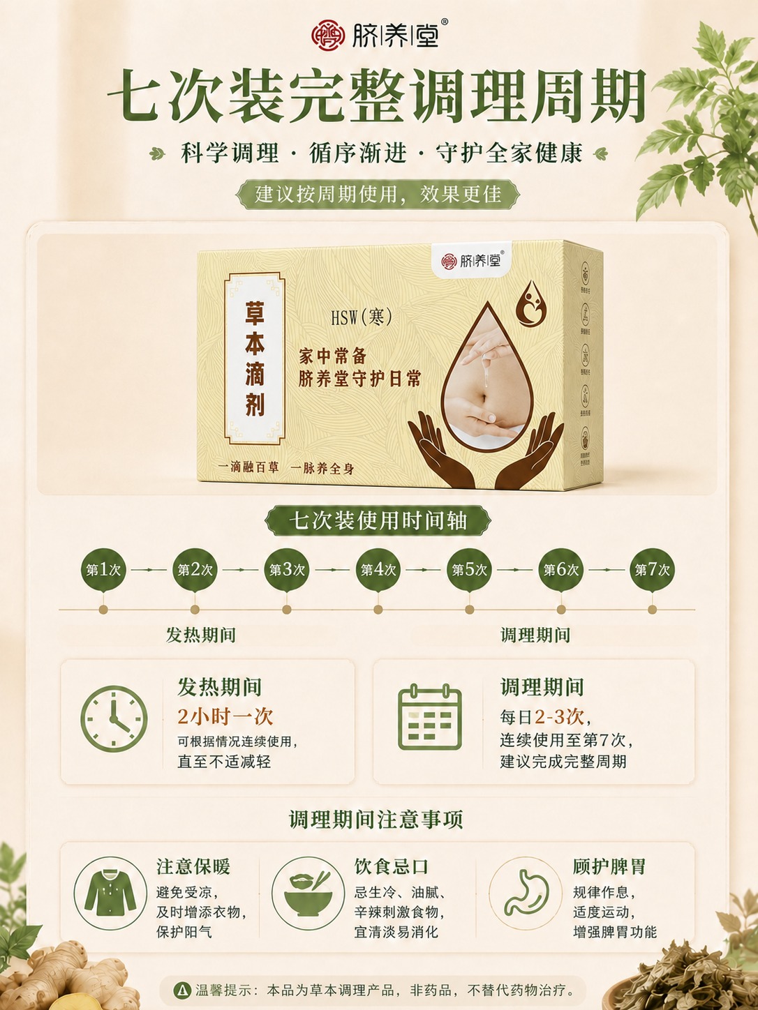 将图一中的透气胶带产品包装盒替换为图二的草本滴剂包装盒样式（米… - 图片创意预览