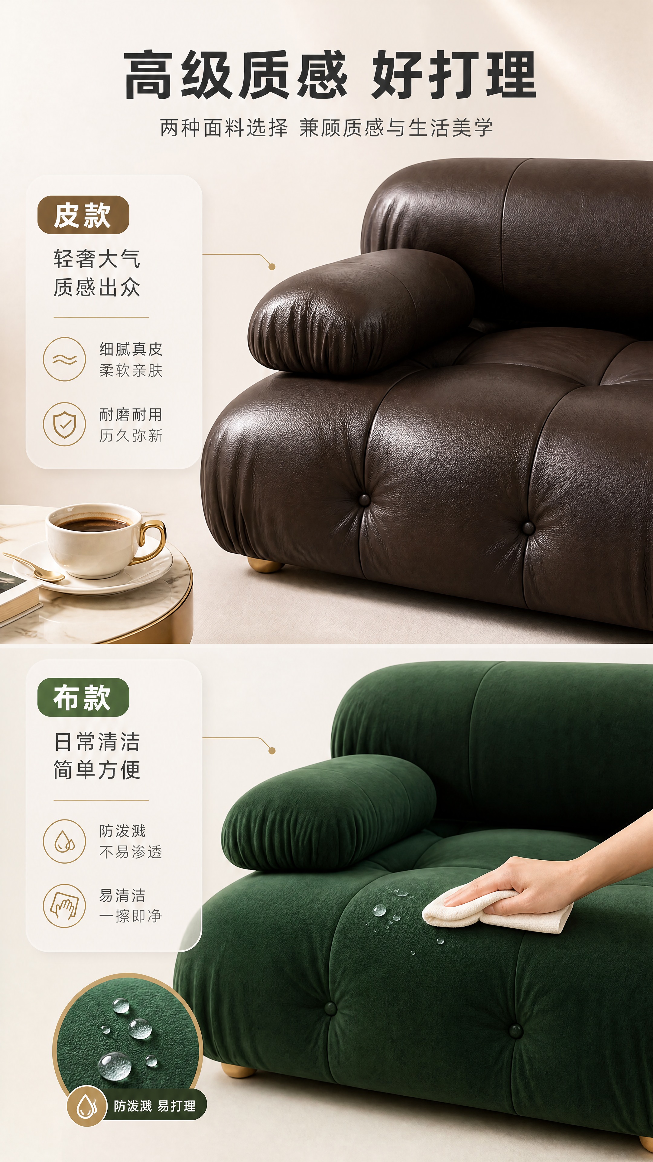 [商品] 使用【图1】墨绿色布艺模块组合沙发为基础；上半部分展… - 图片创意预览