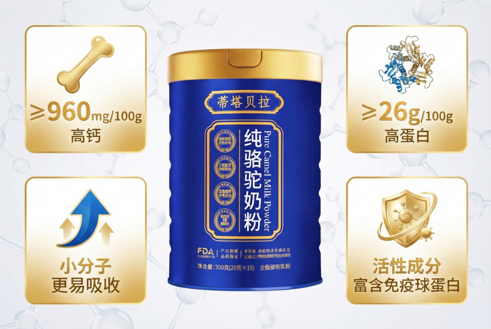（根据图片设计图3：核心营养图 - 数据说服
主题：天然高营养，数据会说话

核心卖点（采用醒目图标+数据对比）：

高钙：钙含量 ≥960mg/100g

高蛋白：蛋白质 ≥26g/100g

小分预览效果