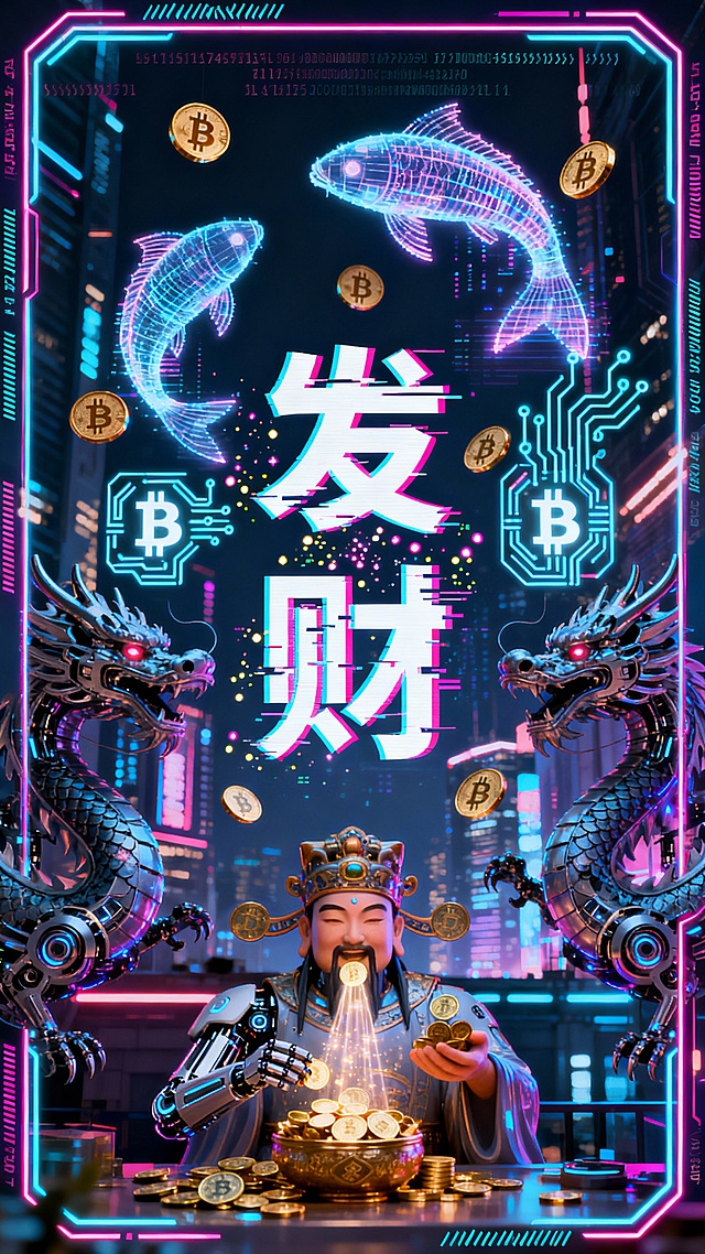 赛博朋克风发财壁纸