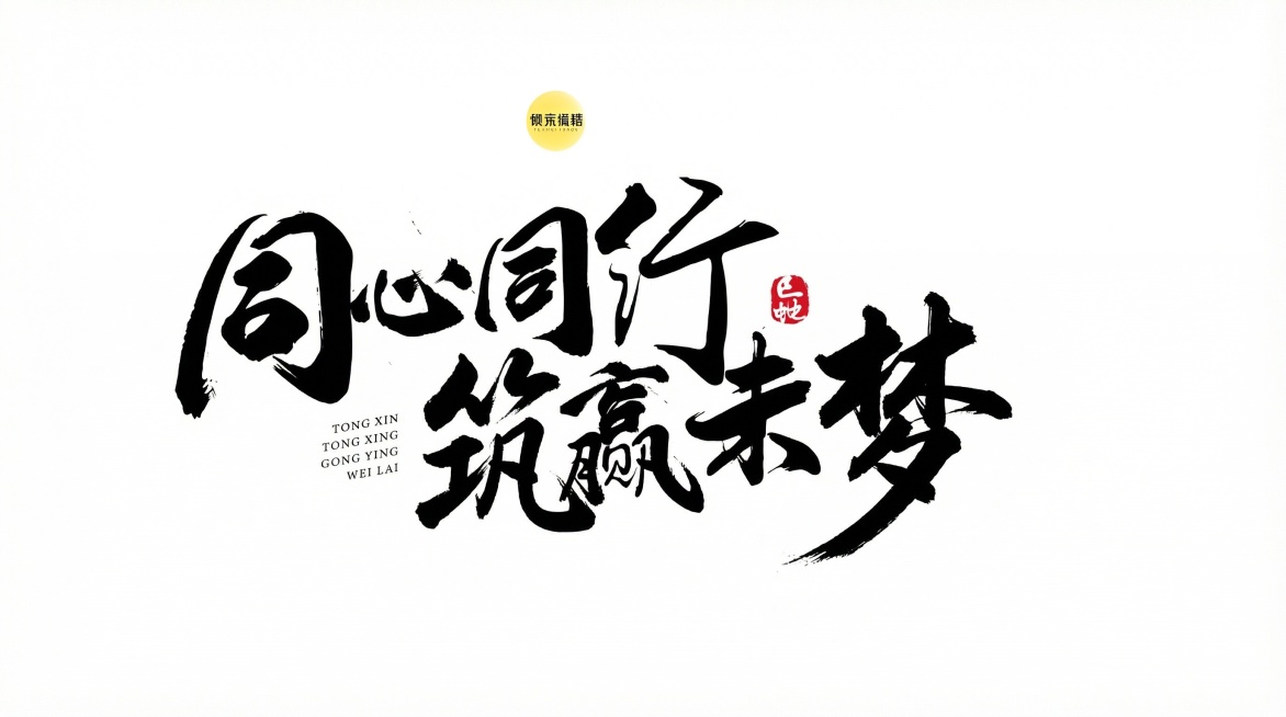 只留同心筑梦几个字预览效果