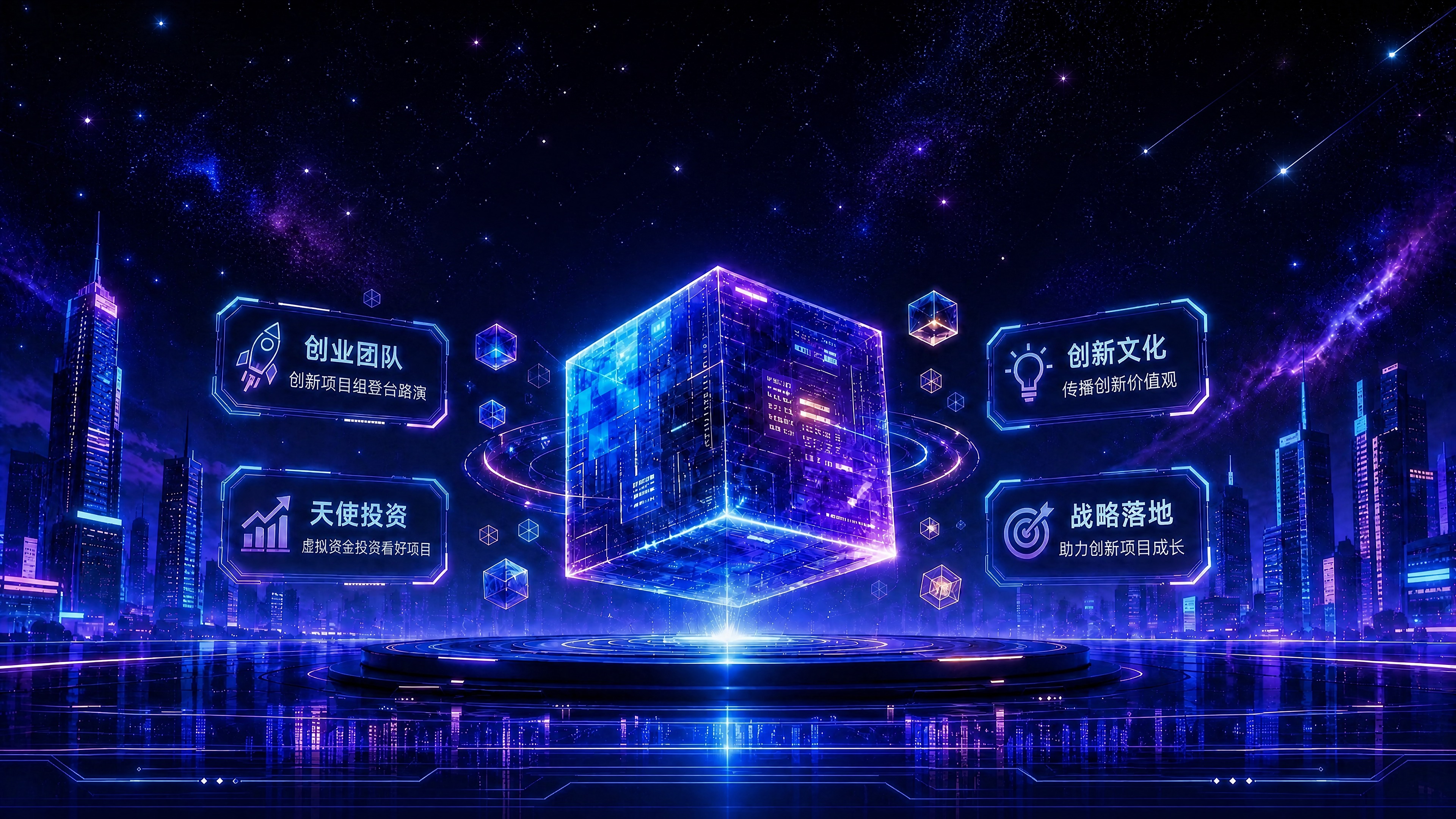 删除画面顶部所有标题文字，包括大标题'创新点亮未来·投资见证成… - 图片创意预览