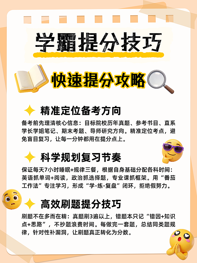 学霸提分文案排版小红书内页设计