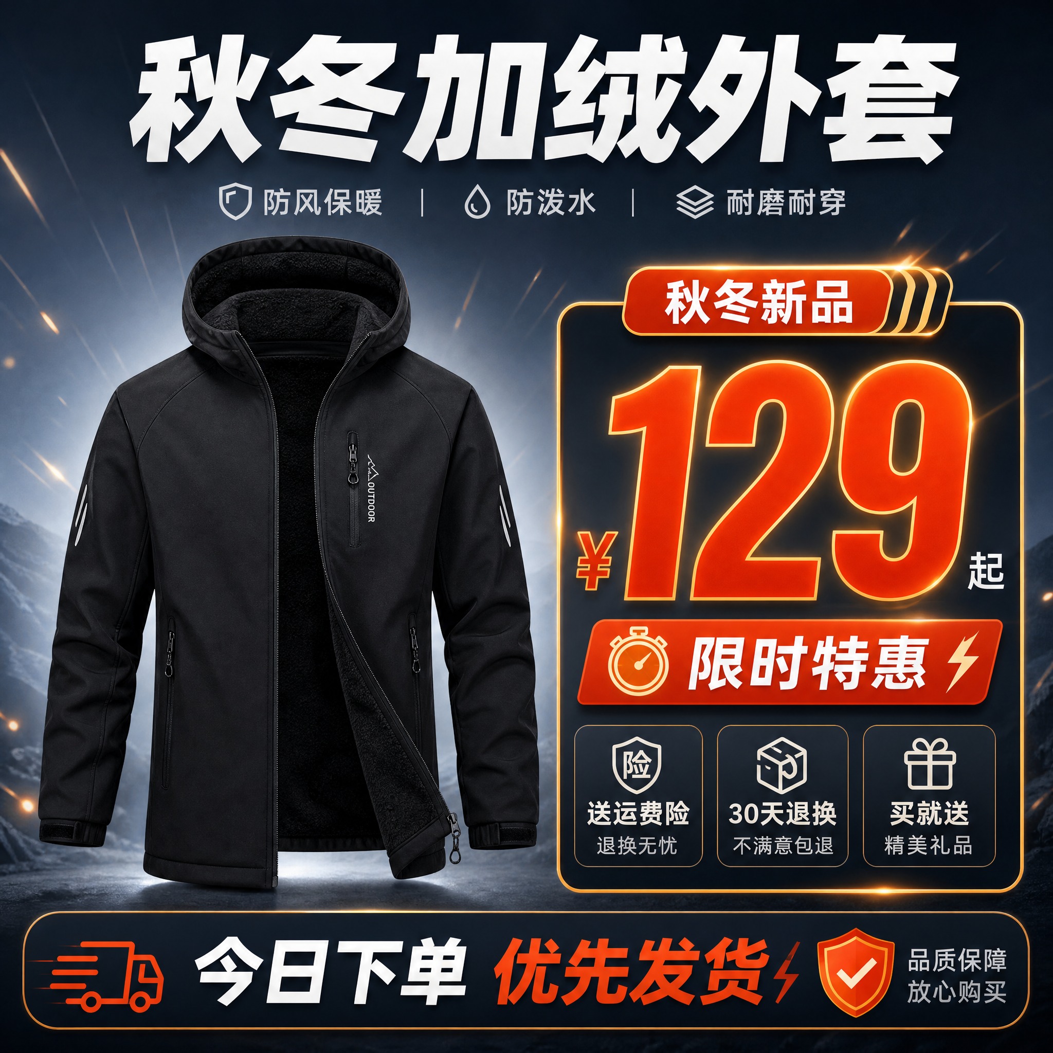 [主图-8] 性价比促销尾图，主题：秋冬必备 超值好价。 [统… - 图片创意预览