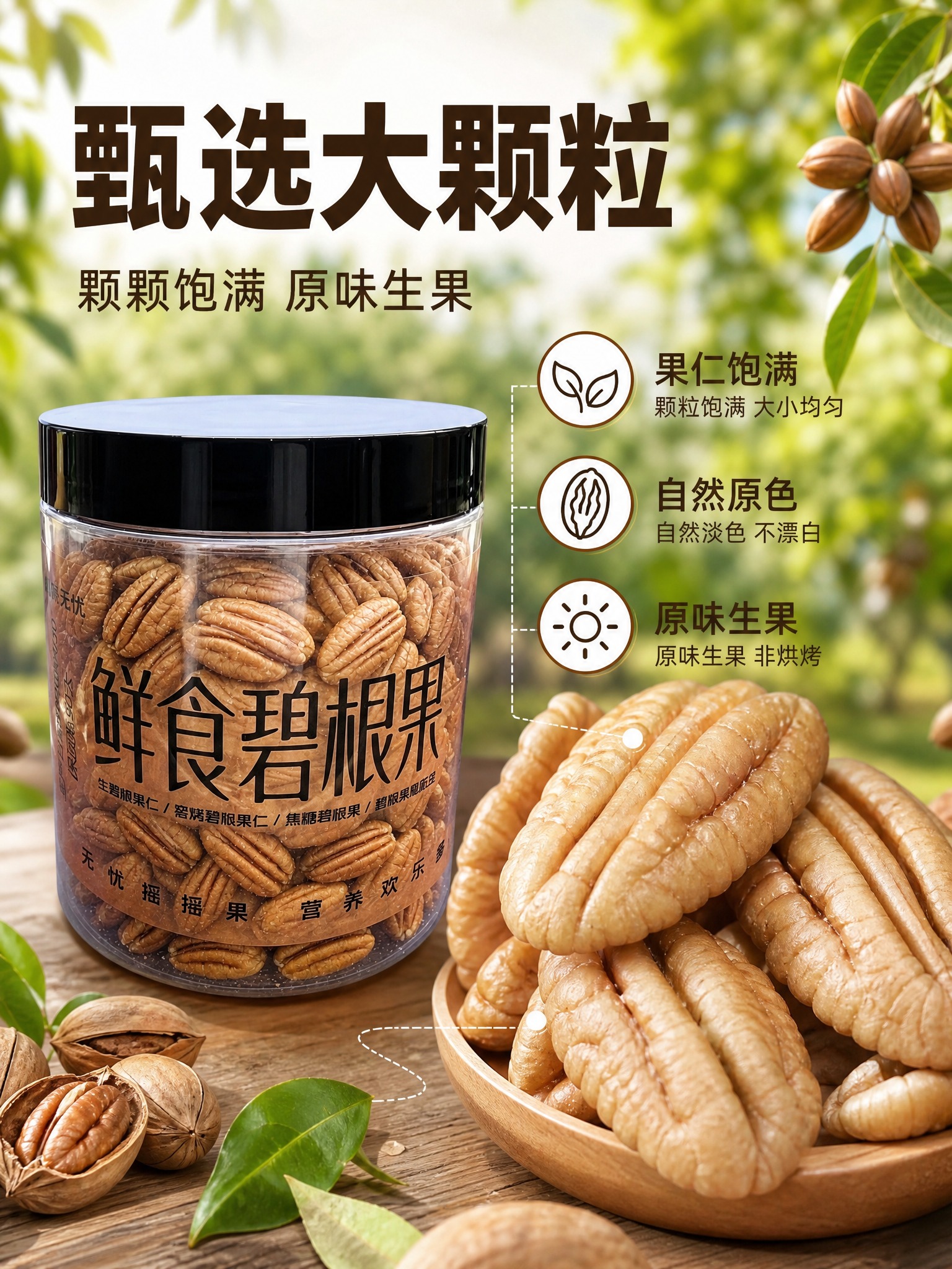 [主图-2] 核心亮点 生碧根果品质与产地溯源展示。 [统一基… - 图片创意预览
