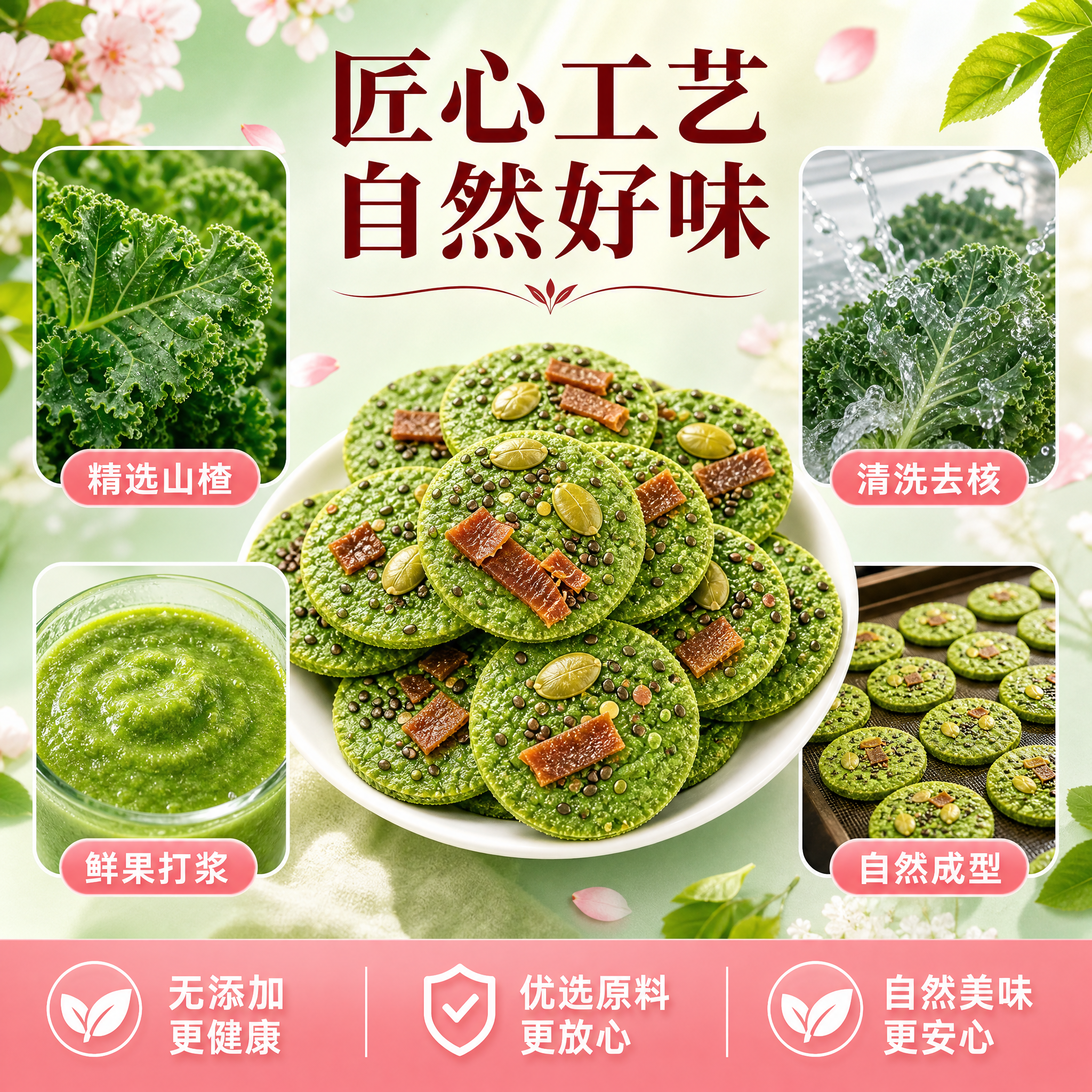 [主图-6] 羽衣甘蓝小薄脆 精选原料匠心工艺图。 [氛围风格… - 图片创意预览