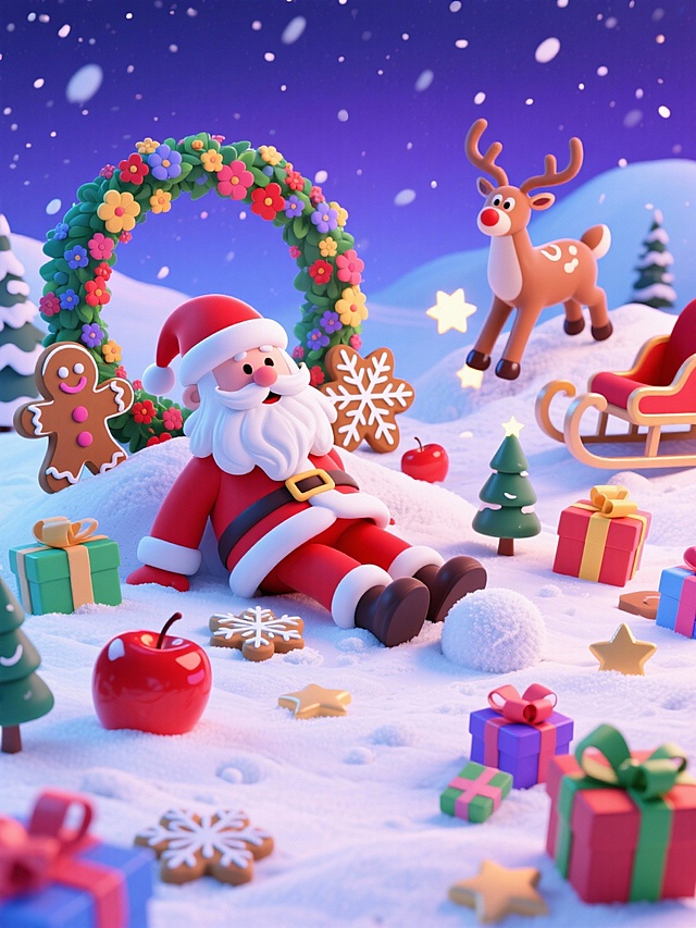 大雪中的圣诞节