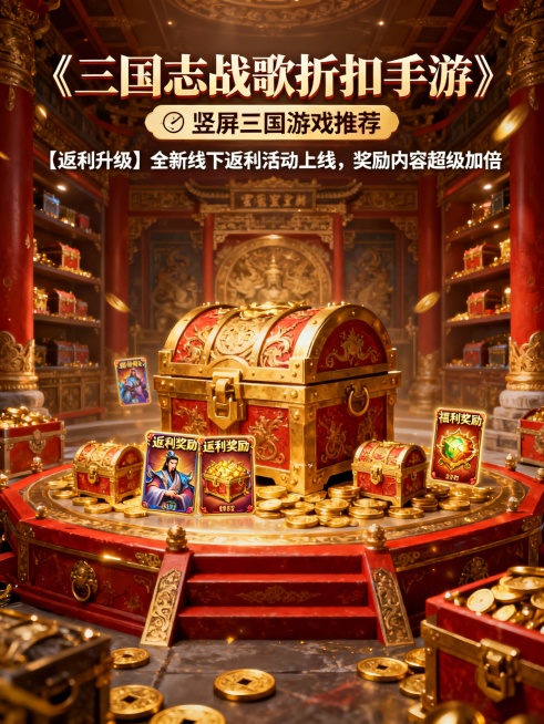 生成一款回合卡牌三国手游风格的宣传图片10张，“《三国志战歌0.05折 、三国志战歌折扣手游、三国志战歌福利手游》” 为主标题 “✅ 热门卡牌回合游戏推荐、✅竖屏三国游戏推荐、✅ 卡牌三国游戏推荐、”预览效果