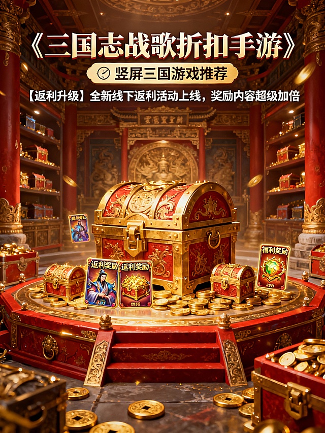 生成一款回合卡牌三国手游风格的宣传图片10张，“《三国志战歌0.05折 、三国志战歌折扣手游、三国志战歌福利手游》” 为主标题 “✅ 热门卡牌回合游戏推荐、✅竖屏三国游戏推荐、✅ 卡牌三国游戏推荐、”为副标题，主标题每张不同，副标题平均分配。福利介绍为：”【领币畅玩】次日起领2000三国币，可拆分使用，自由购买游戏内各类礼包【神将必得】征战与爬塔，必得神魔核心卡牌，轻松组建强力阵容【返利升级】全新线下返利活动上线，奖励内容超级加倍【时空献礼】签到即领时空武将箱，轻松召唤时空武将【开局千抽】 开局即享千连抽，海量机会助你快速集结理想阵”每张福利介绍不同