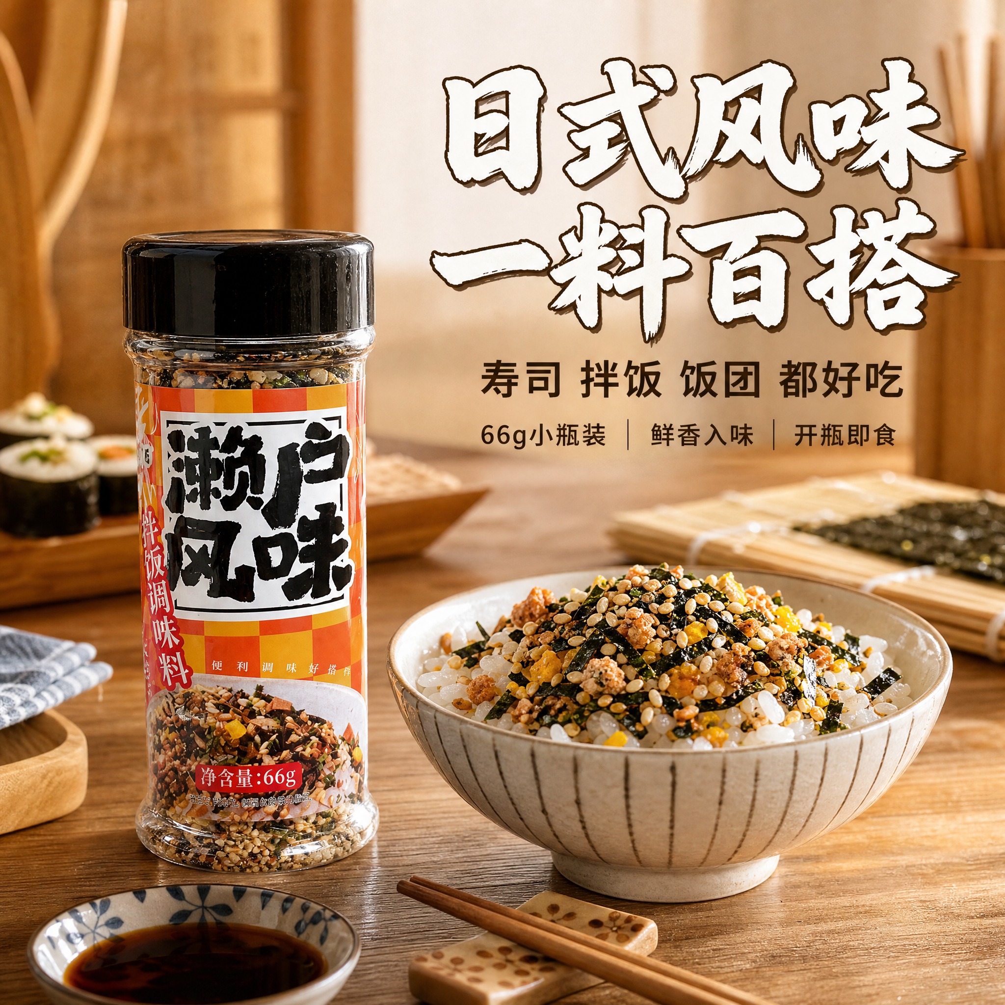 [主图-2 封面主图] 濑户风味拌饭调味料第二封面，突出寿司料… - 图片创意预览