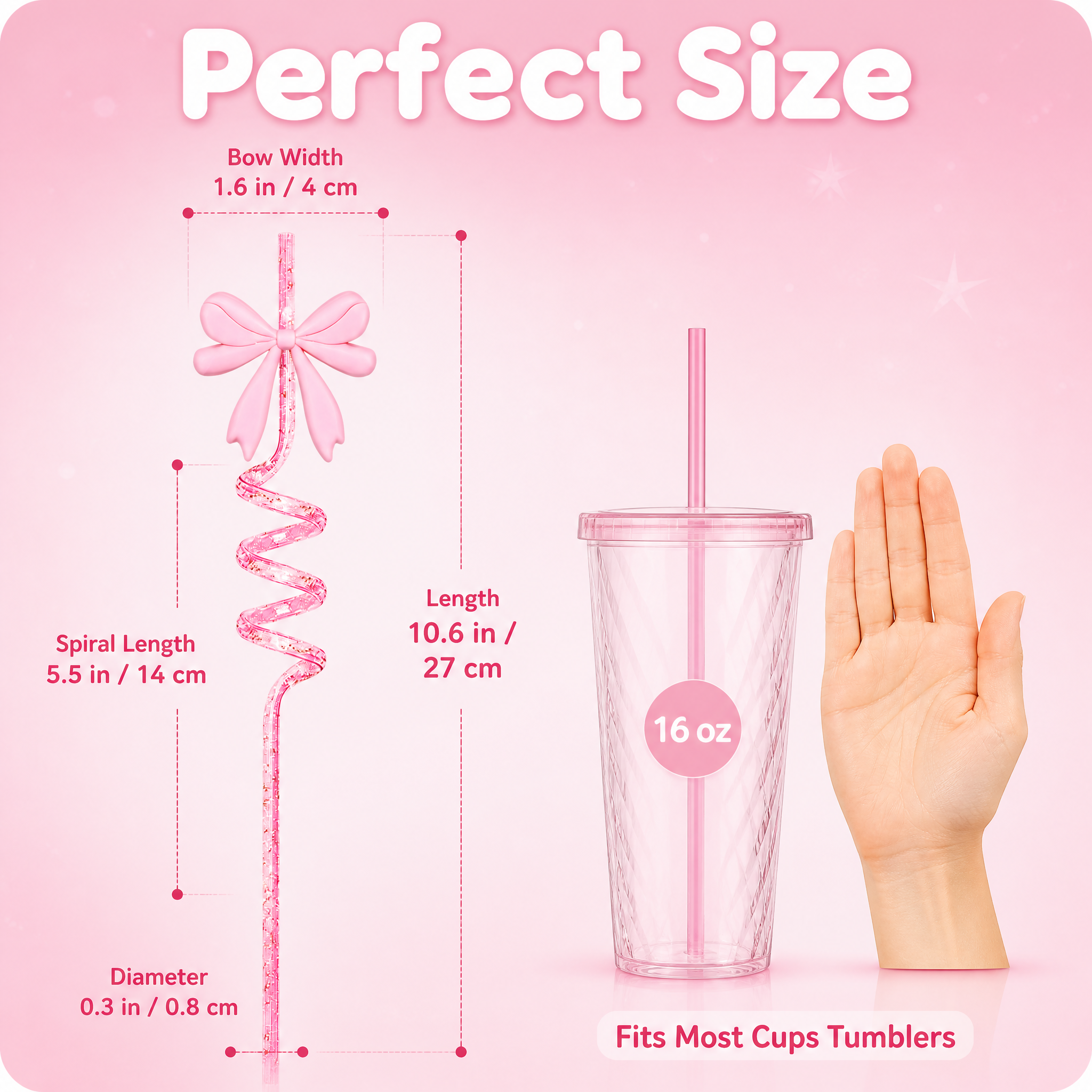 [主图-6] Pink Bow Glitter Curly S… - 图片创意预览