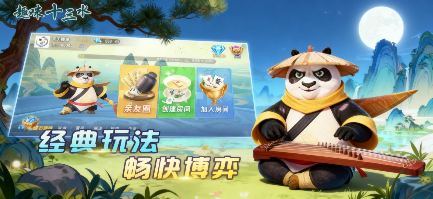 再生成5张卡通山水熊猫主题宣传图，贴合国风意境。预览效果