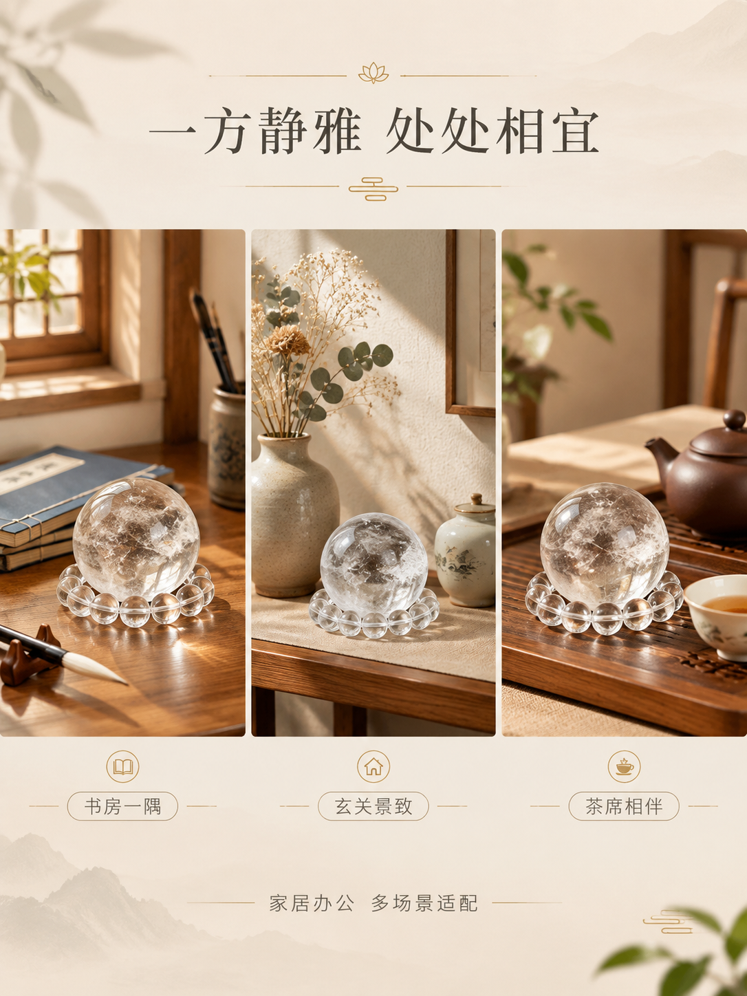 [商品] 使用【图1】天然白水晶球摆件，含白水晶球+圆珠底座；… - 图片创意预览