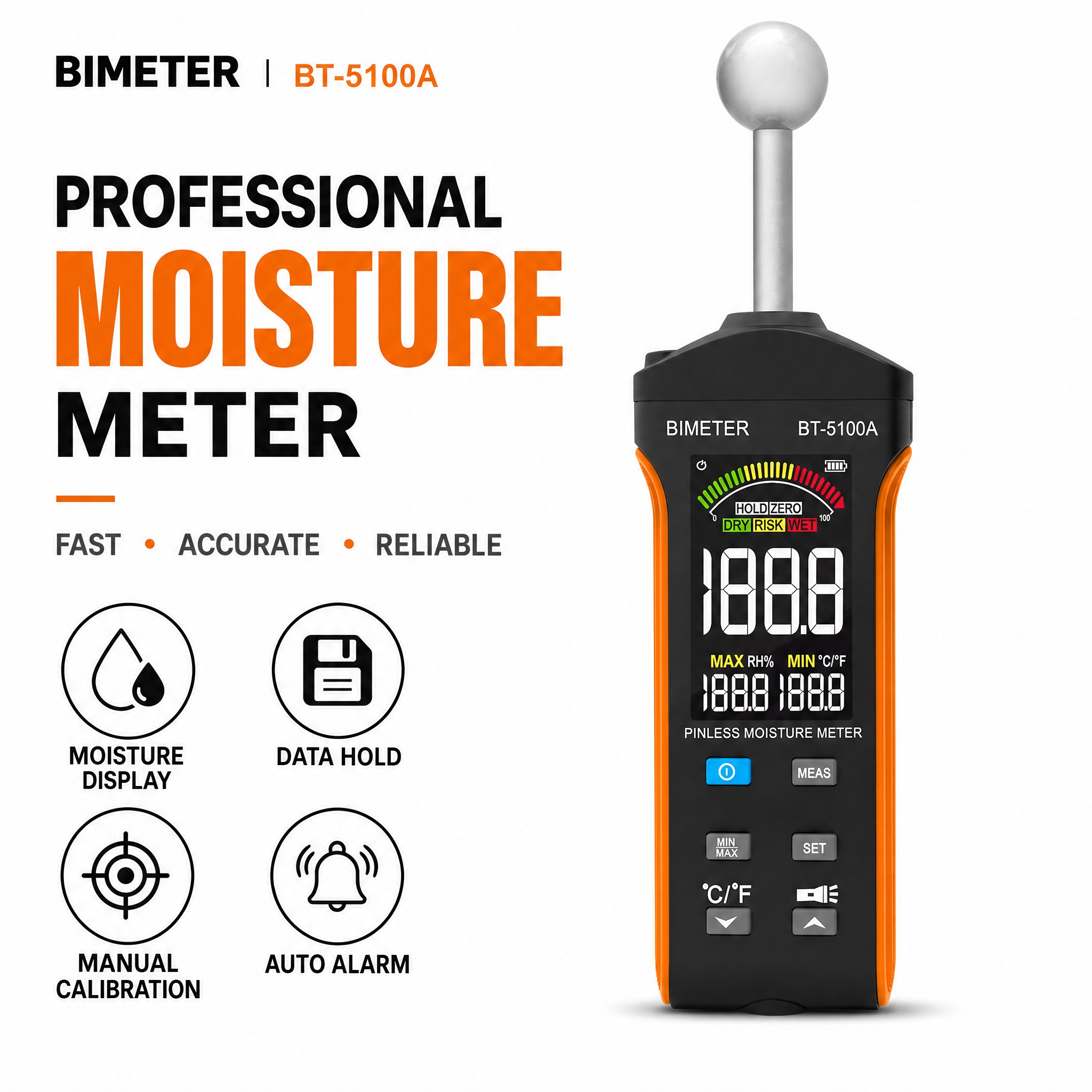 [单张主图] BIMETER BT-5100A 无针式水分测试… - 图片创意预览