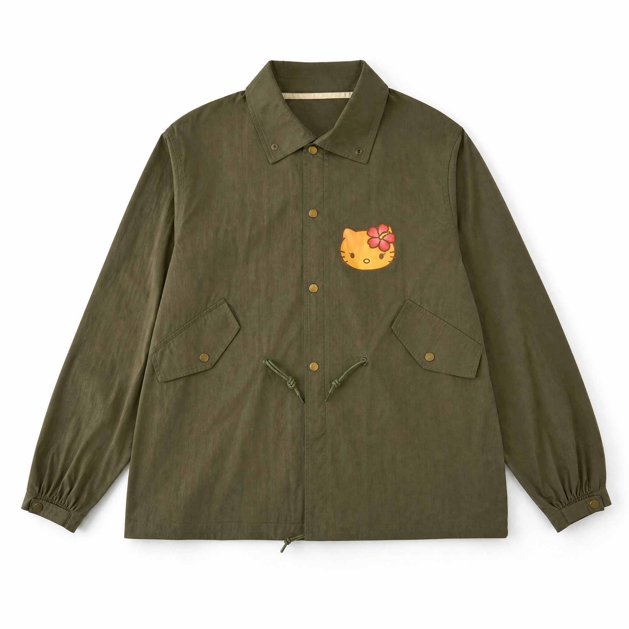 参考原图的服装款式、颜色、面料、花纹，服装平铺摊开展示，俯视平… - 图片创意预览