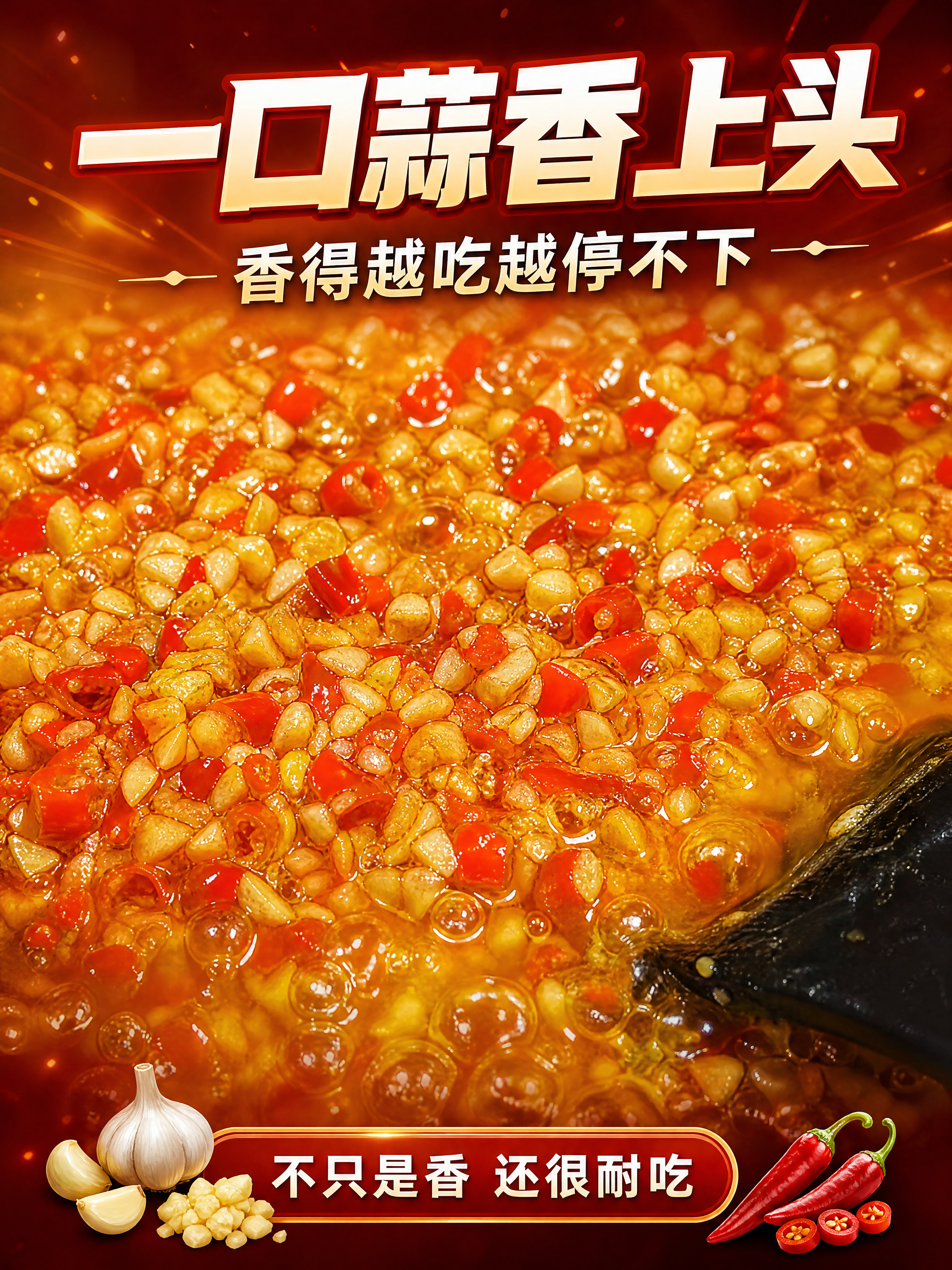 [商品] 使用【图4】蒜蓉辣椒酱料微距图；保留蒜蓉颗粒、红辣椒… - 图片创意预览