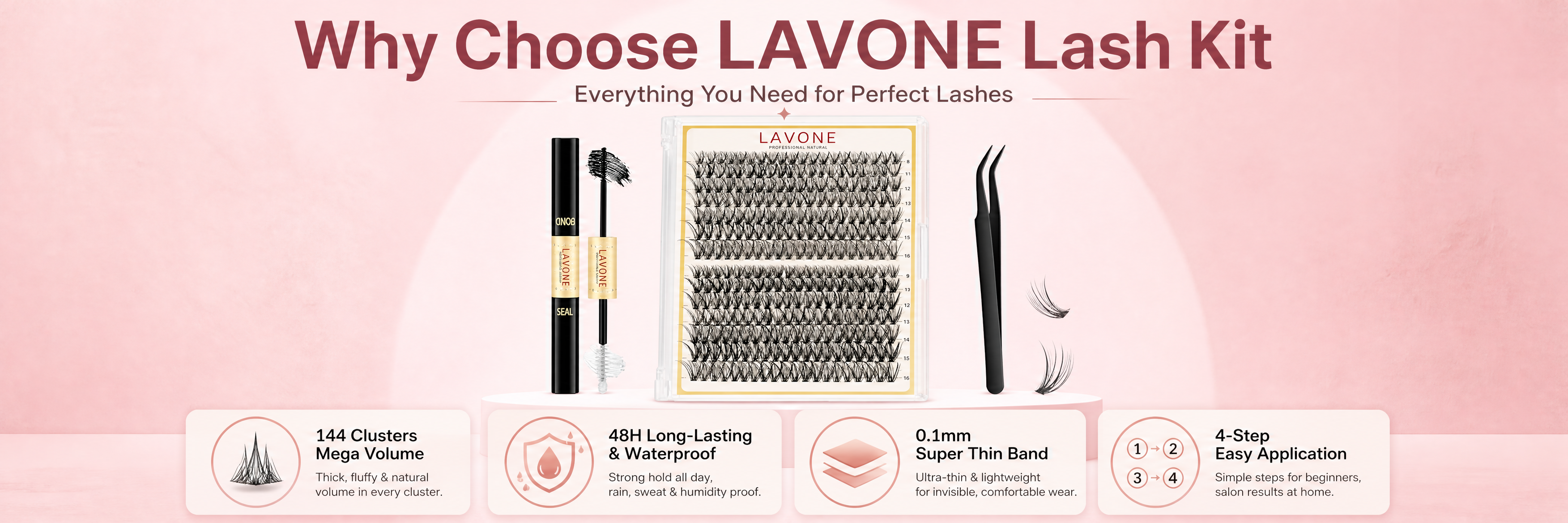 [商品] 使用【图1】LAVONE DIY假睫毛套装；保留透明… - 图片创意预览