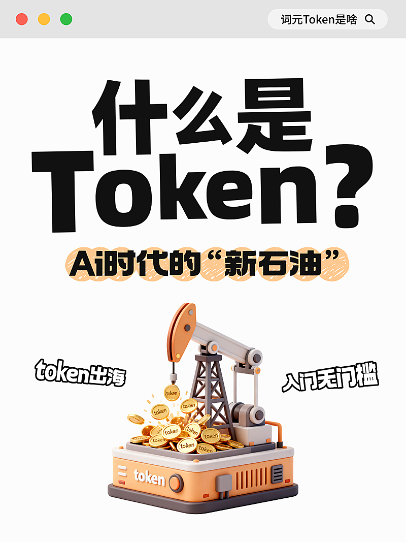 Token科普Ai算力知识攻略秘籍指南科技软3d趣味热门标题大字小红书封面配图