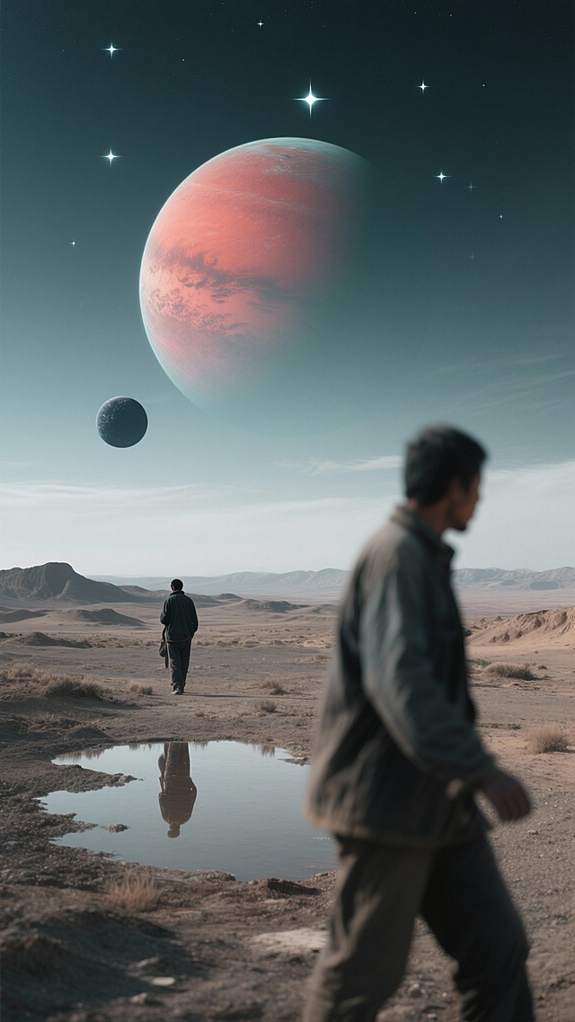 模仿图片风格，生成5张星球科幻高清图