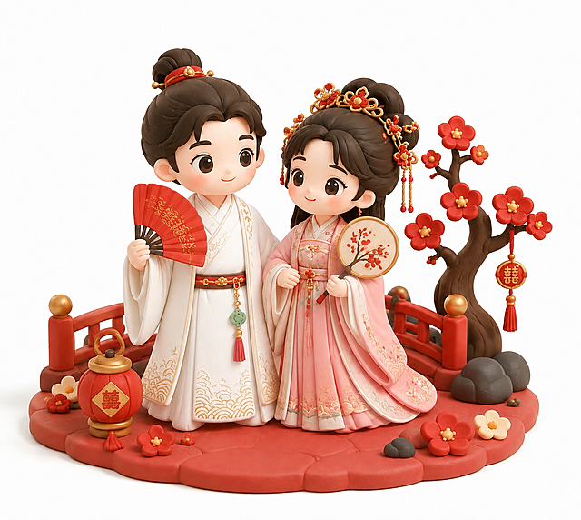 「图片1」男生白衣服，女生粉色系衣服