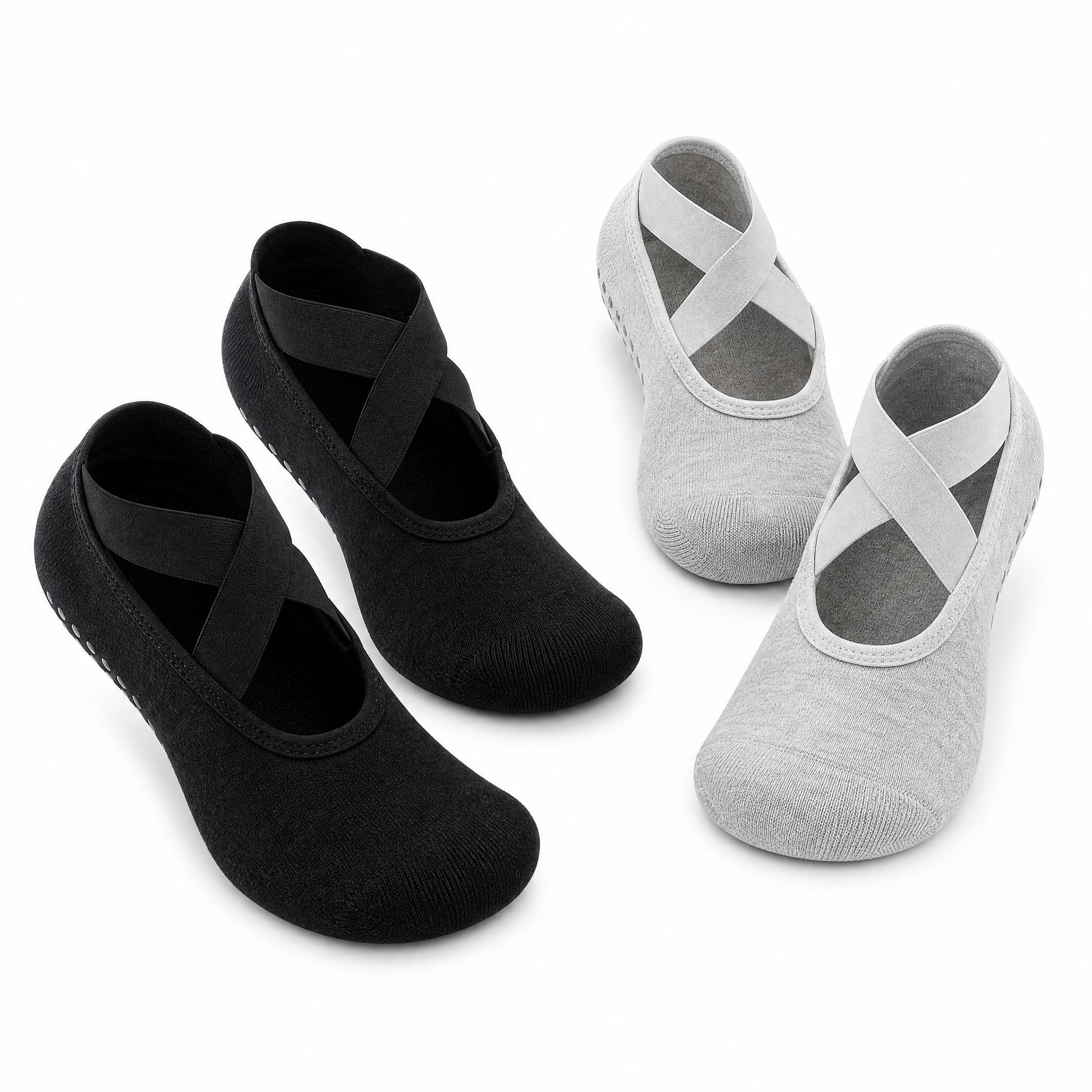 [主图-1] 2 Pairs Non-Slip Yoga So… - 图片创意预览