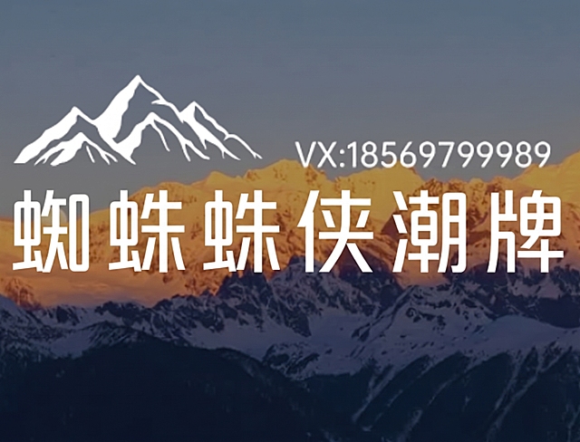把图中的中文文字修改为蜘蛛侠潮牌，其他元素和背景保持不变
